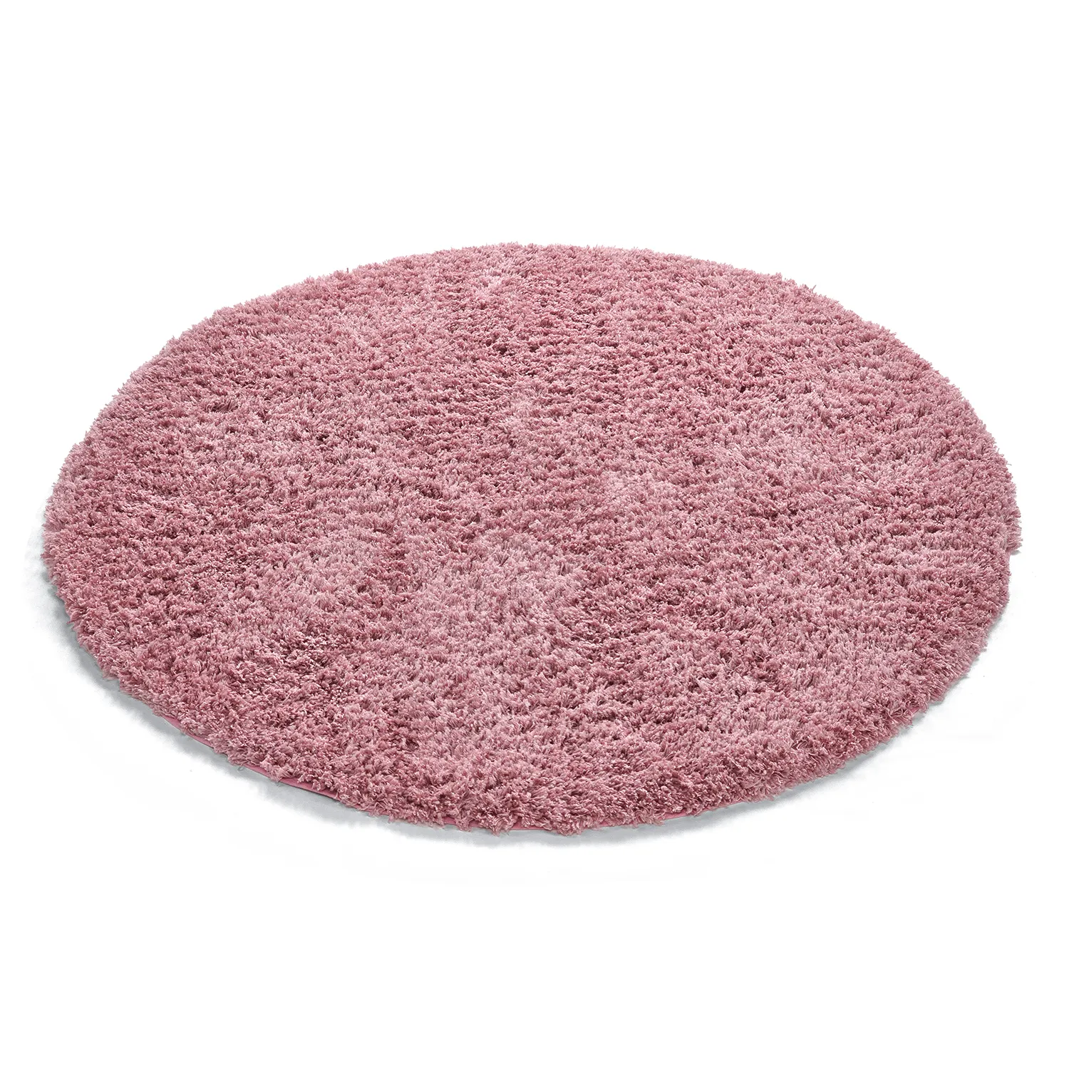 Alfombras redondeadas - Combarro Solid Cotton Shaggy (rosa claro)