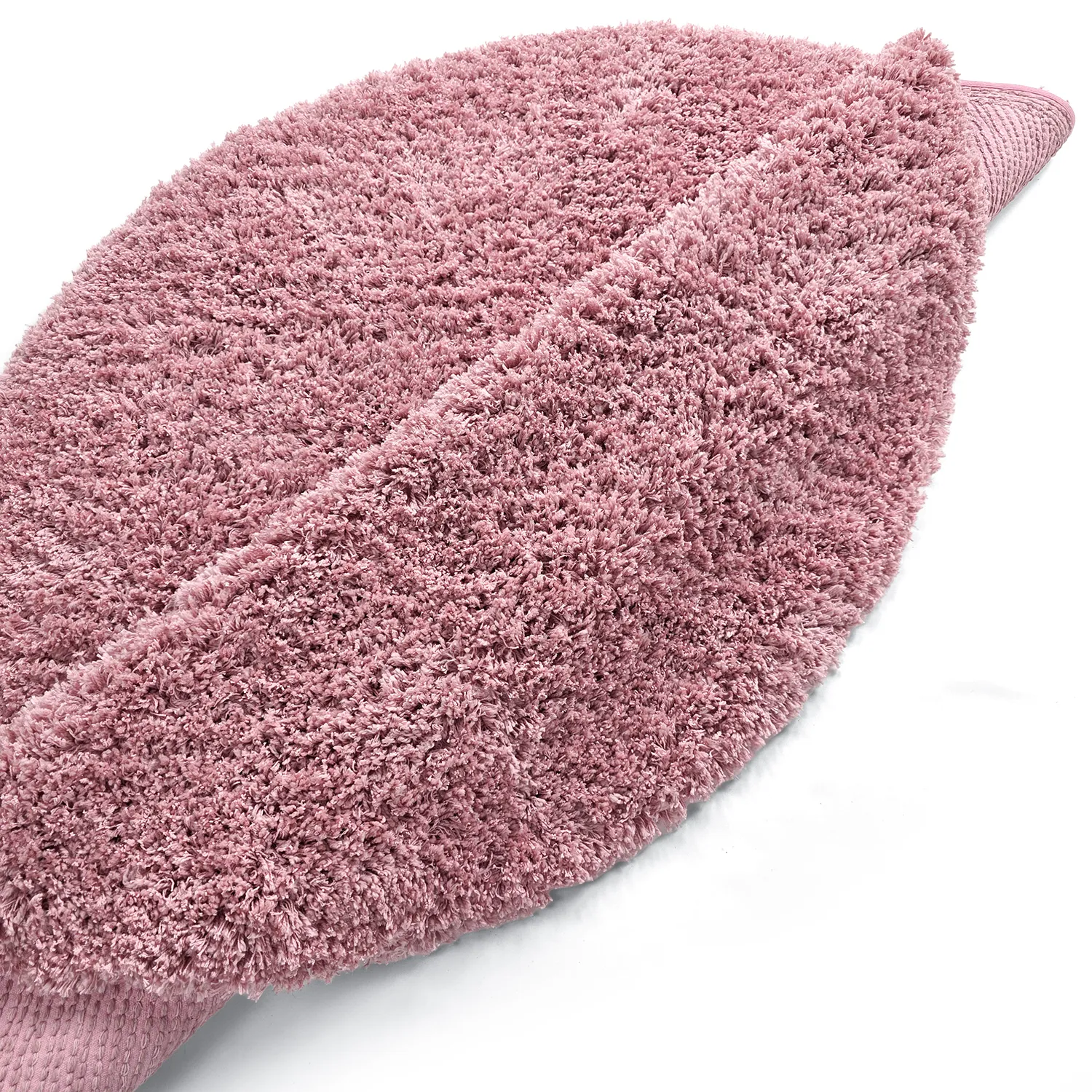 Alfombras redondeadas - Combarro Solid Cotton Shaggy (rosa claro)
