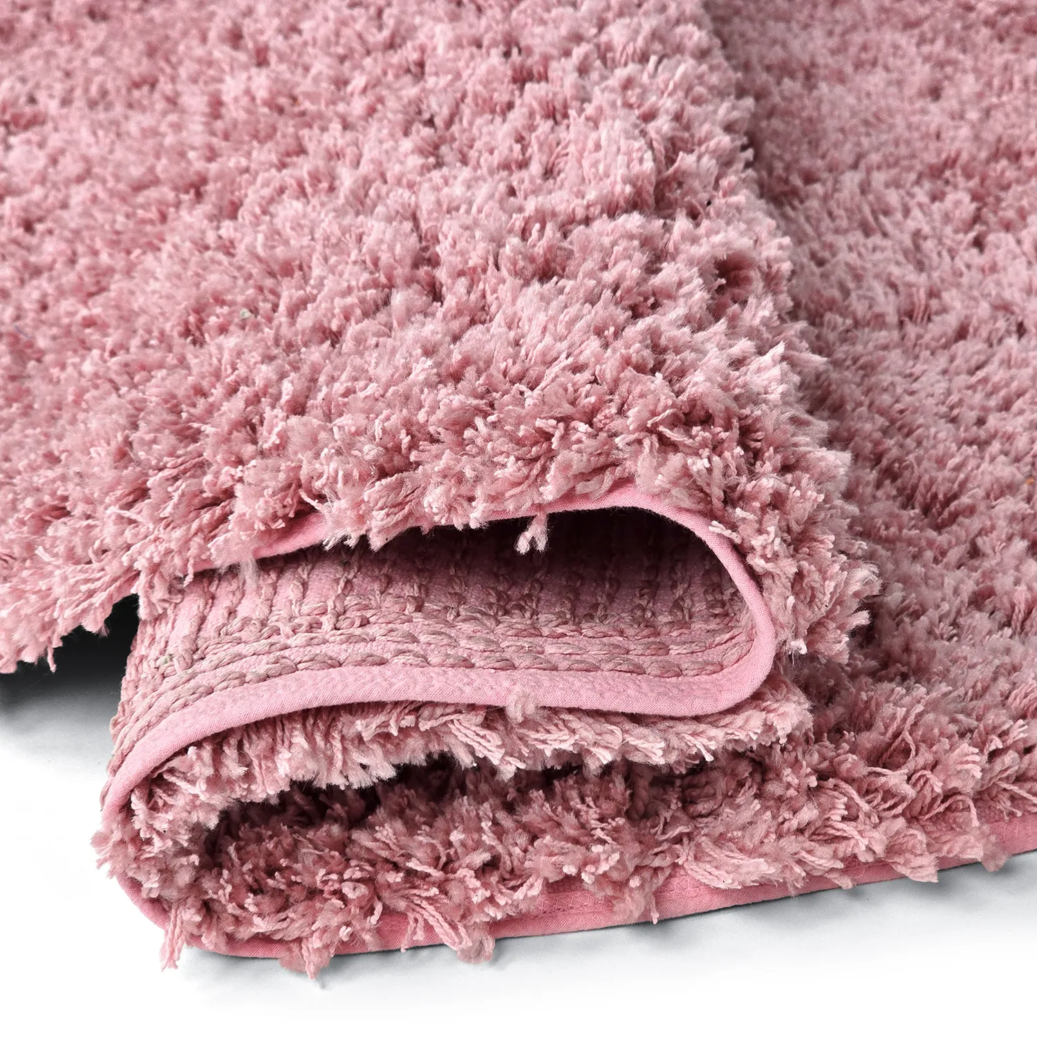 Alfombras redondeadas - Combarro Solid Cotton Shaggy (rosa claro)