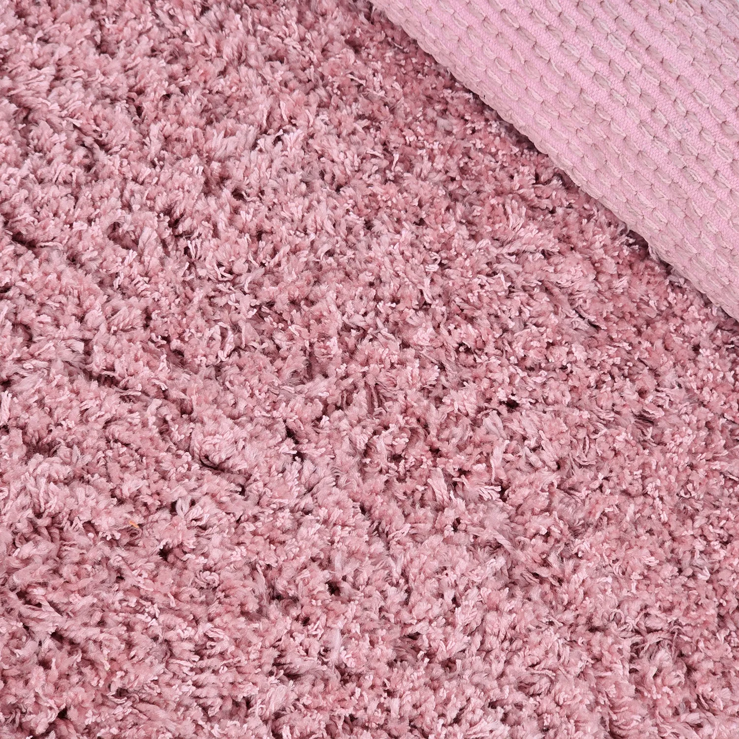 Alfombras redondeadas - Combarro Solid Cotton Shaggy (rosa claro)