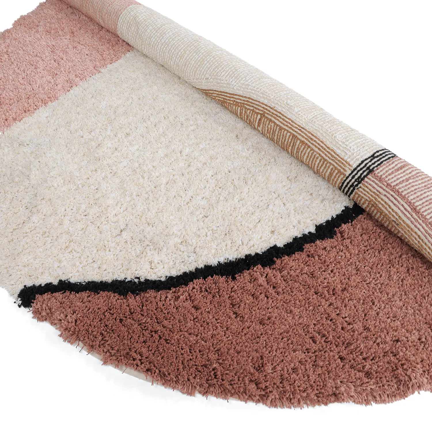 Alfombras redondeadas - Perast Natural Cotton Shaggy (multicolor)