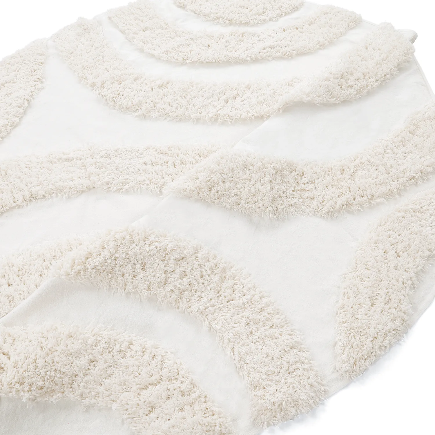 Alfombras redondeadas - Sivota Natural Cotton Shaggy (blanquecino)