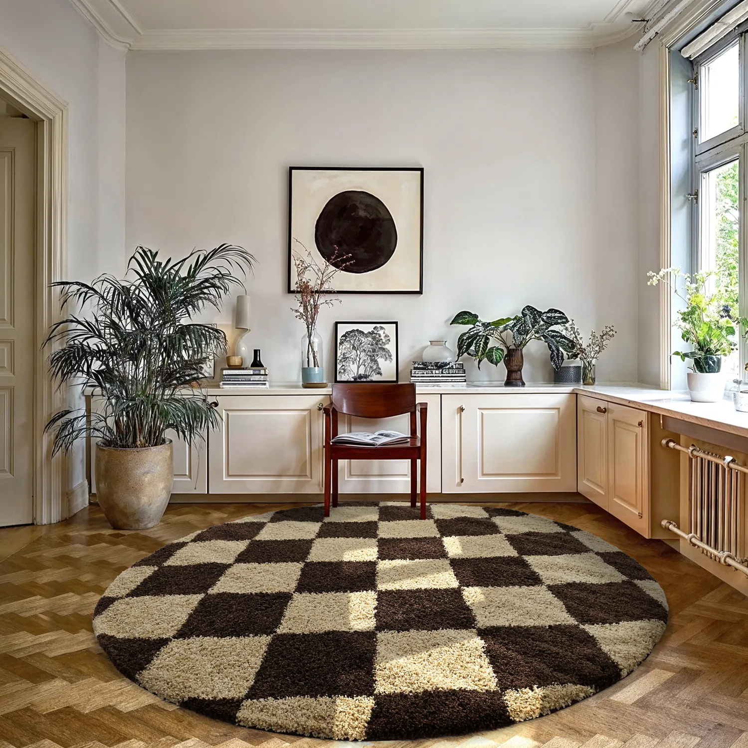 Alfombras redondeadas - Albi (marrón/beige)