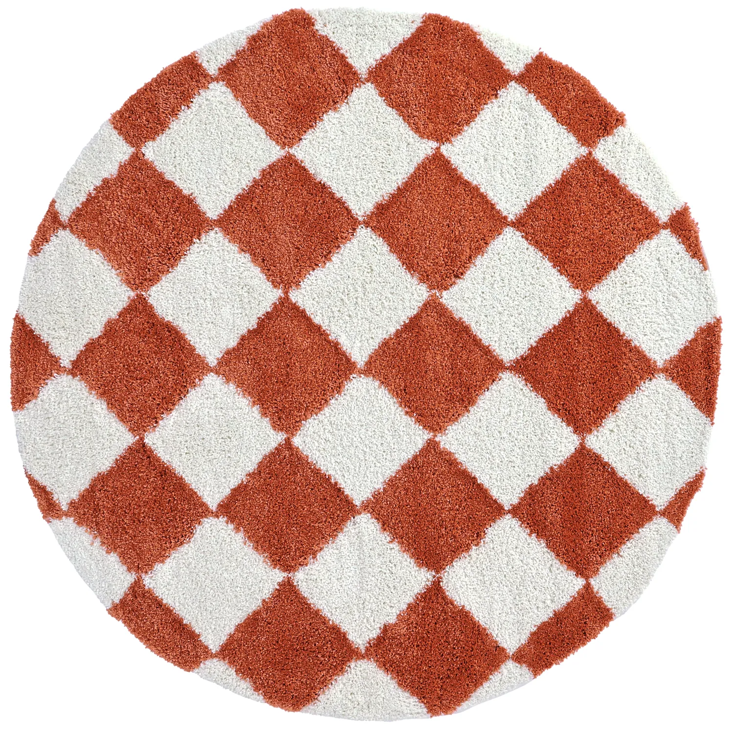 Alfombras redondeadas - Albi (blanco/naranja)