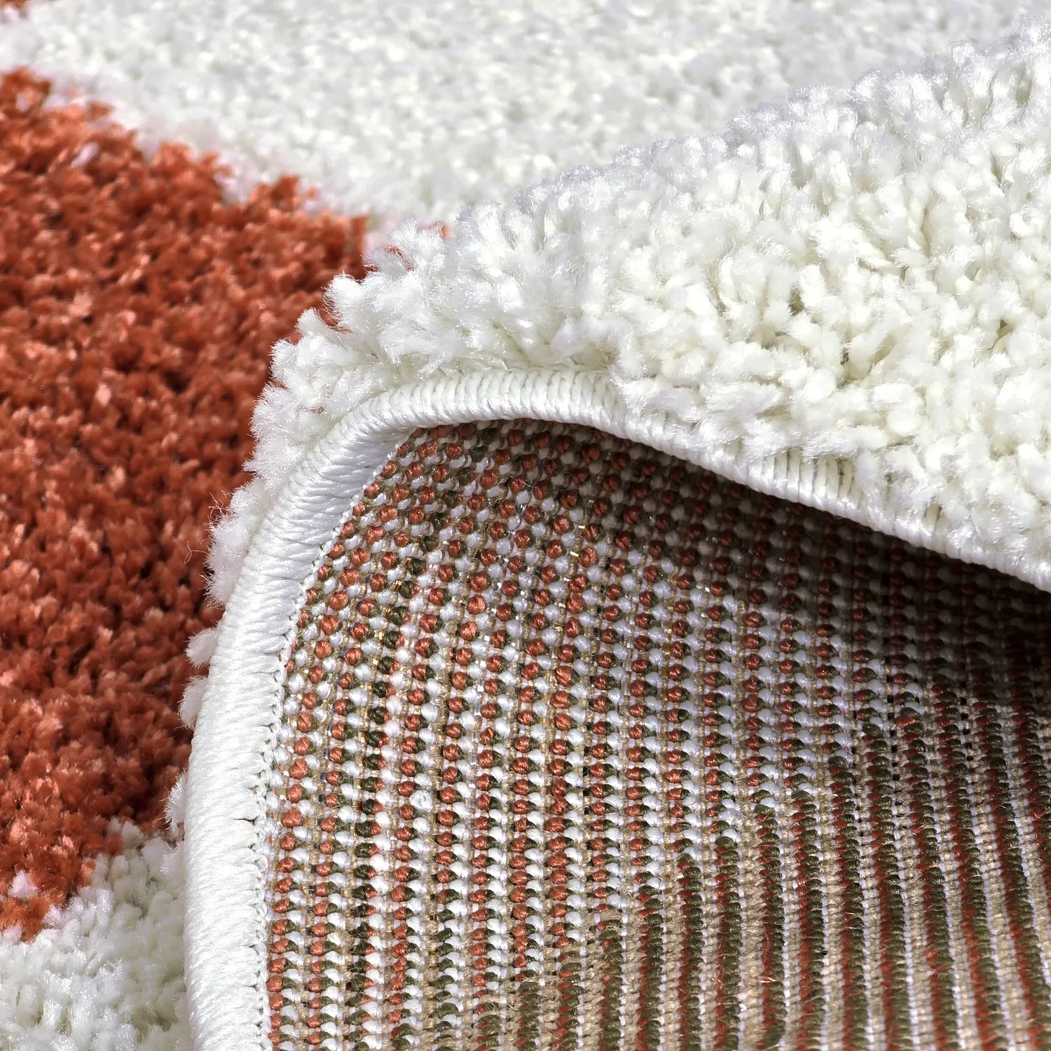 Alfombras redondeadas - Albi (blanco/naranja)