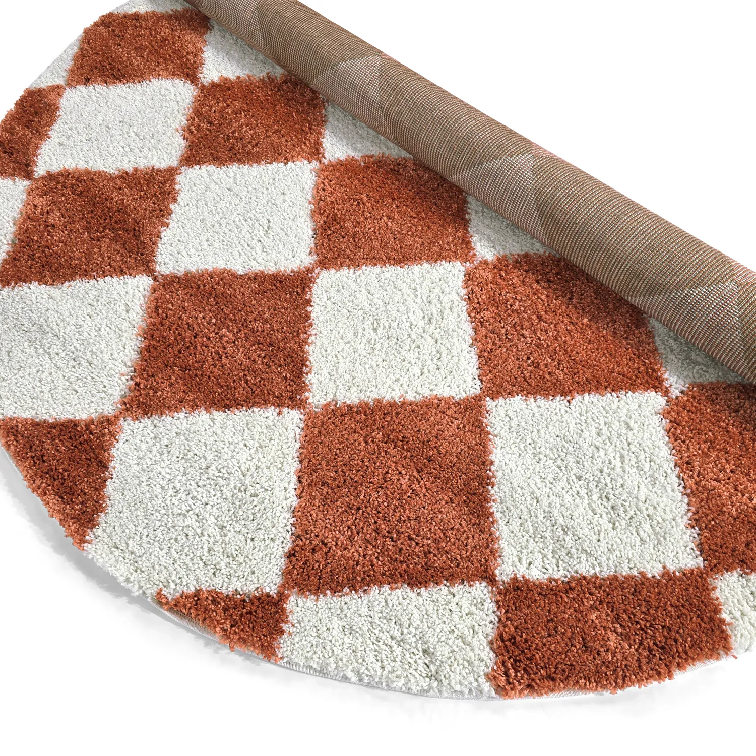 Alfombras redondeadas - Albi (blanco/naranja)