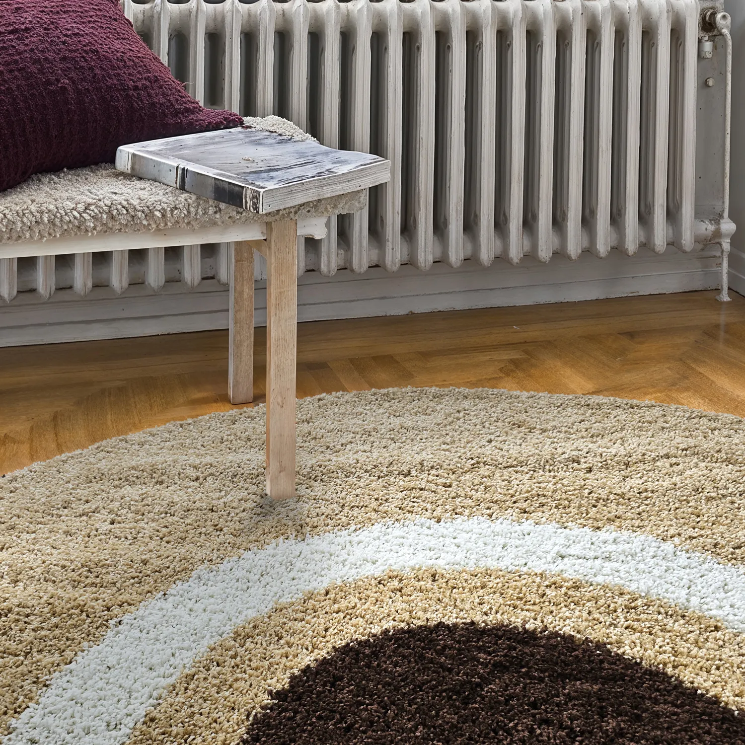 Alfombras redondeadas - Alsace (beige/blanco/marrón)