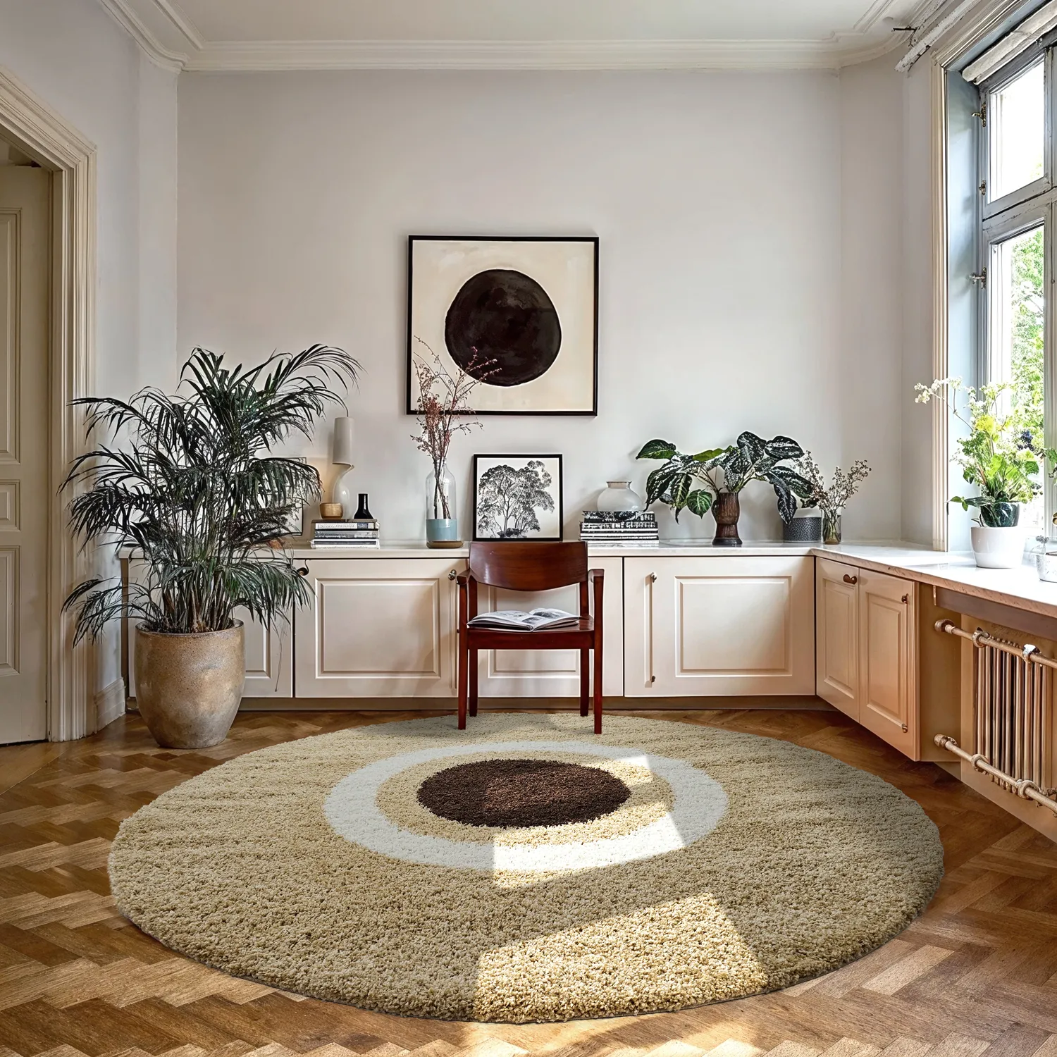 Alfombras redondeadas - Alsace (beige/blanco/marrón)