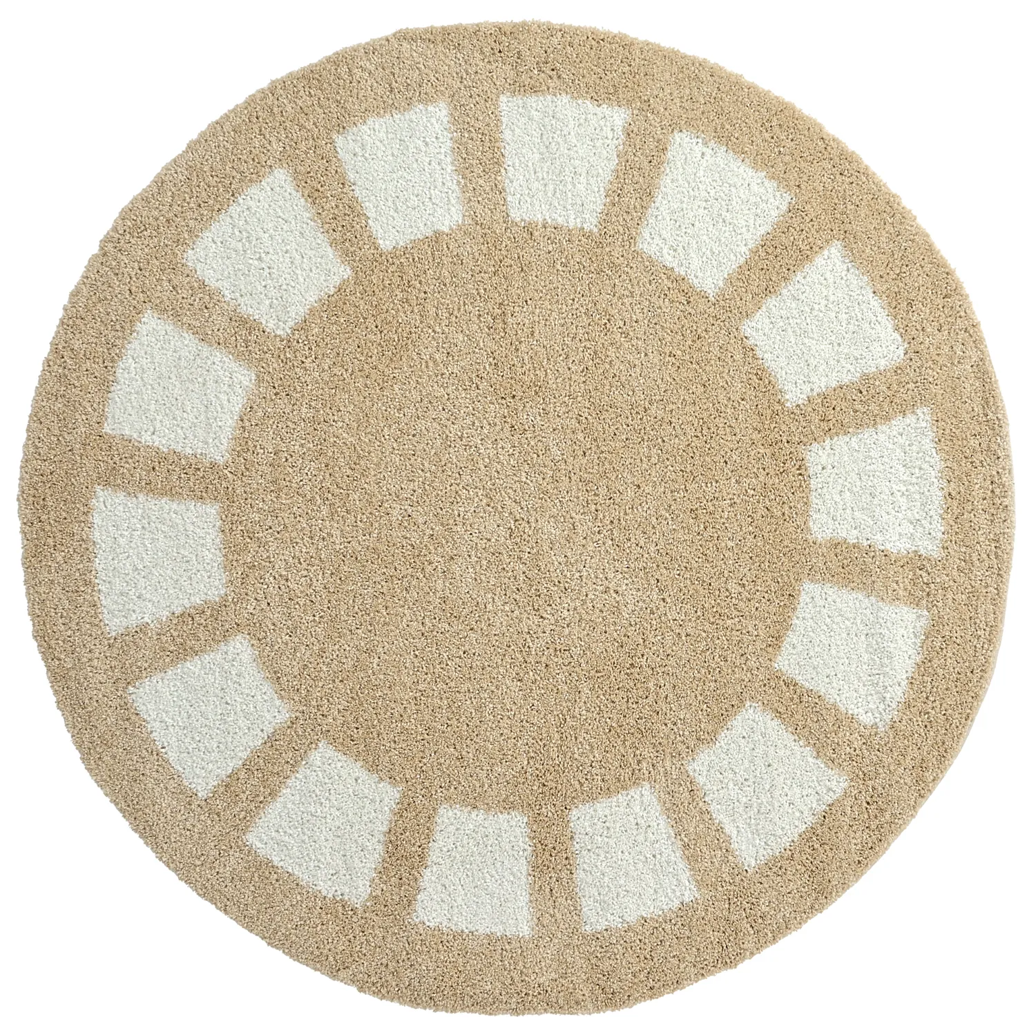 Alfombras redondeadas - Asilah (beige/blanco)