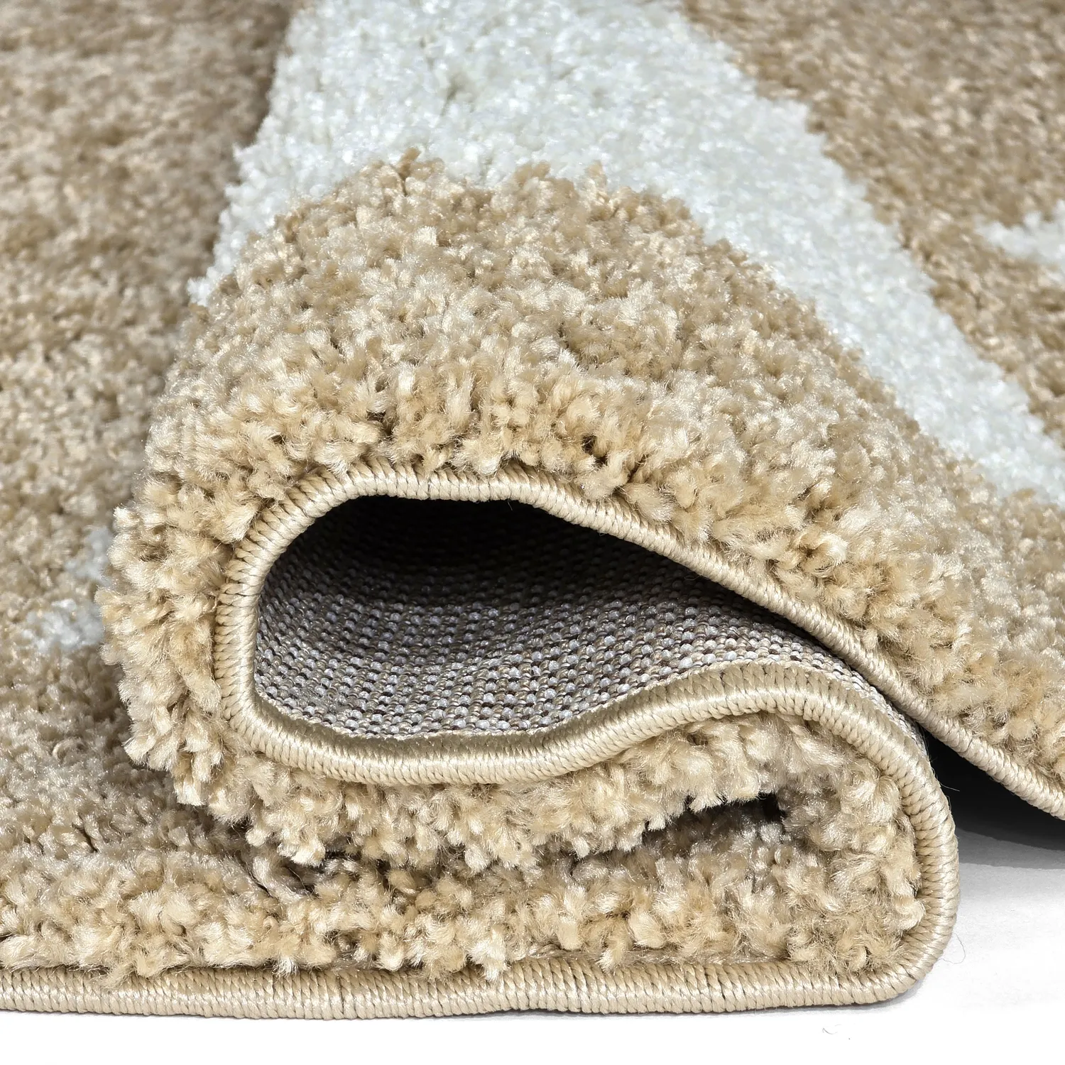 Alfombras redondeadas - Asilah (beige/blanco)