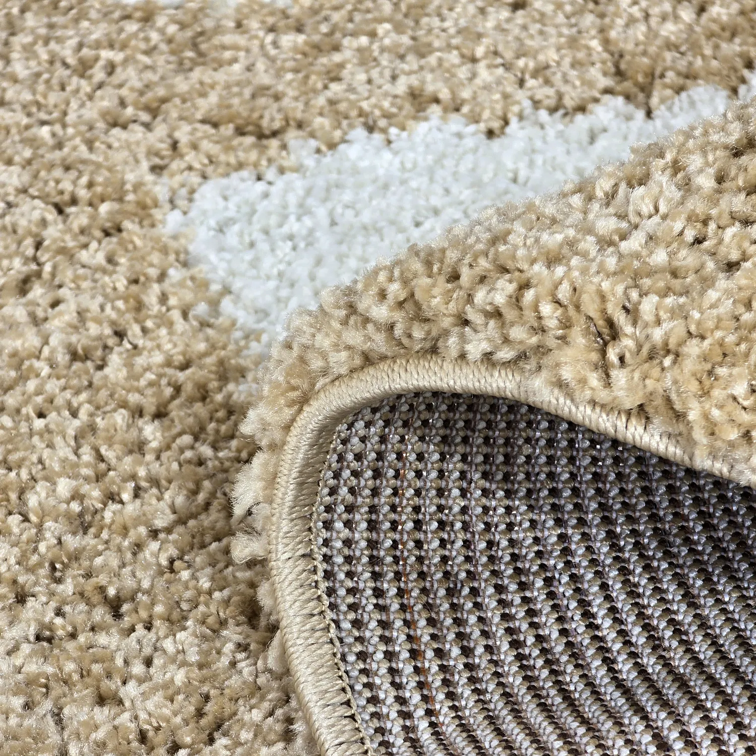 Alfombras redondeadas - Asilah (beige/blanco)