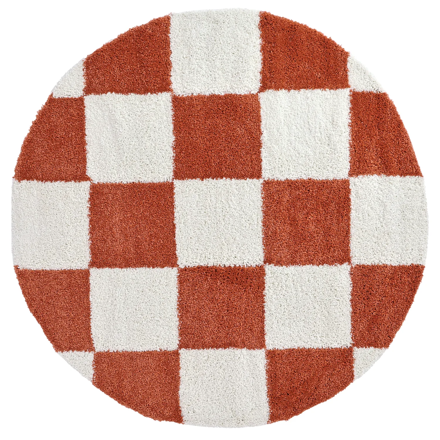 Alfombras redondeadas - Gordes (naranja/blanco)
