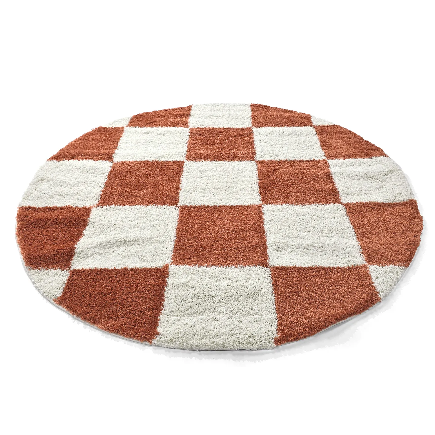 Alfombras redondeadas - Gordes (naranja/blanco)