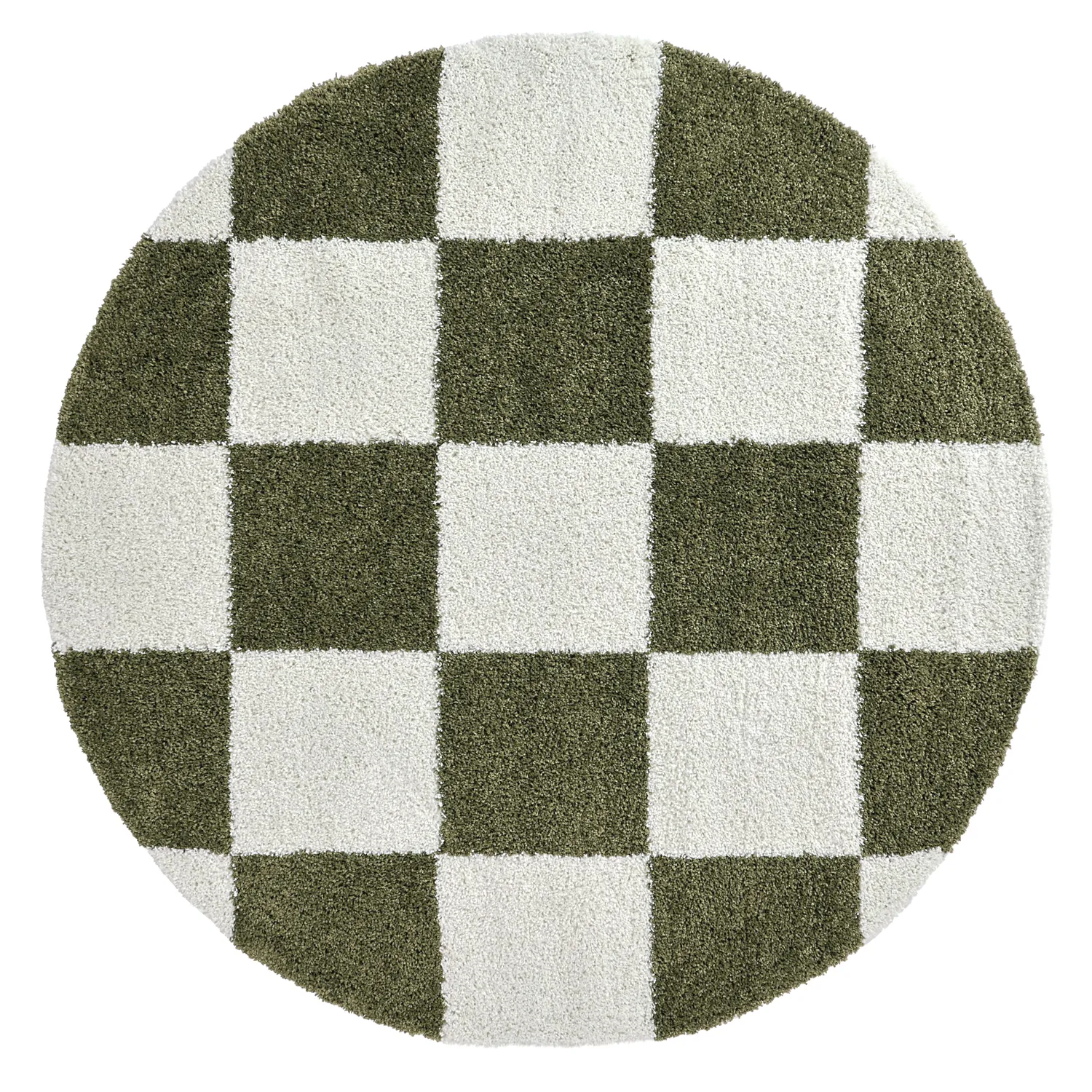 Alfombras redondeadas - Gordes (verde/blanco)