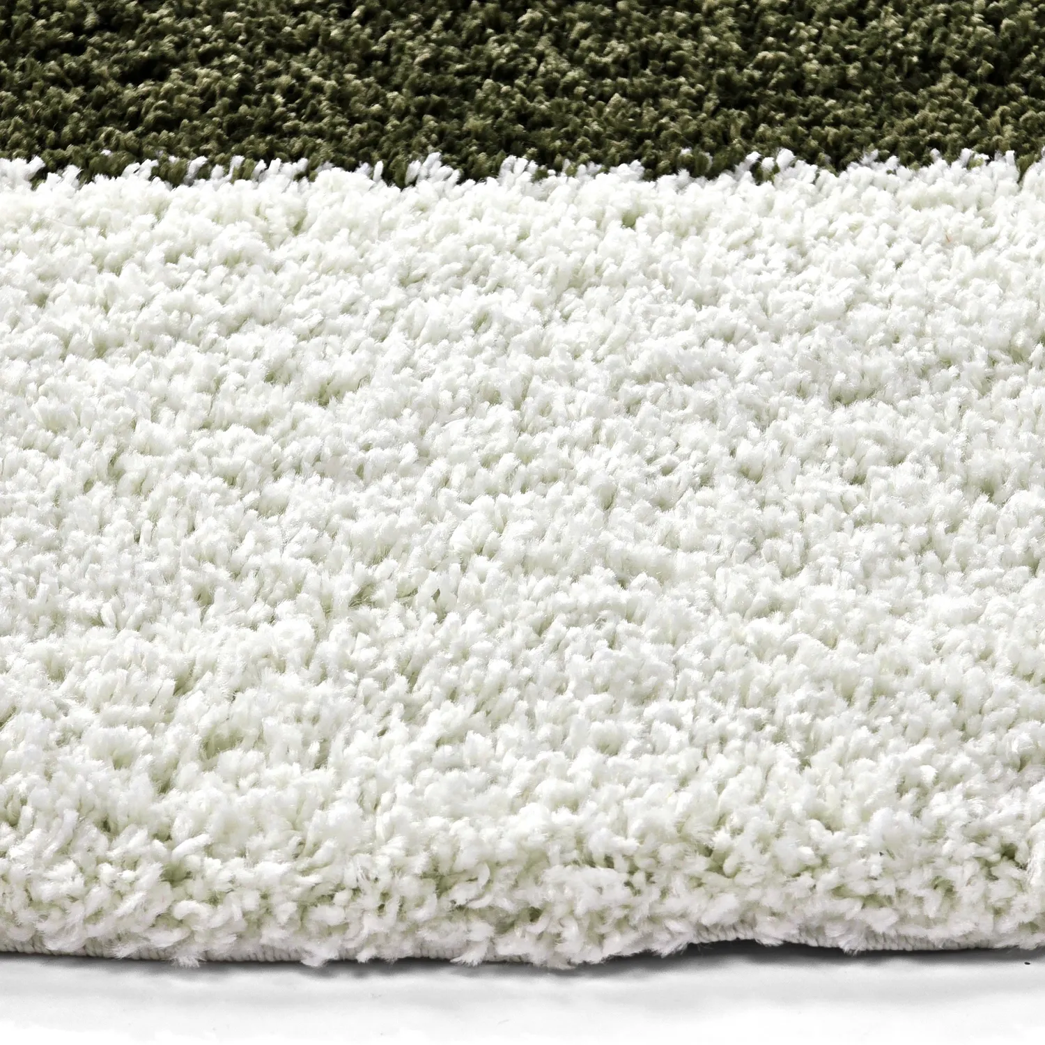 Alfombras redondeadas - Gordes (verde/blanco)