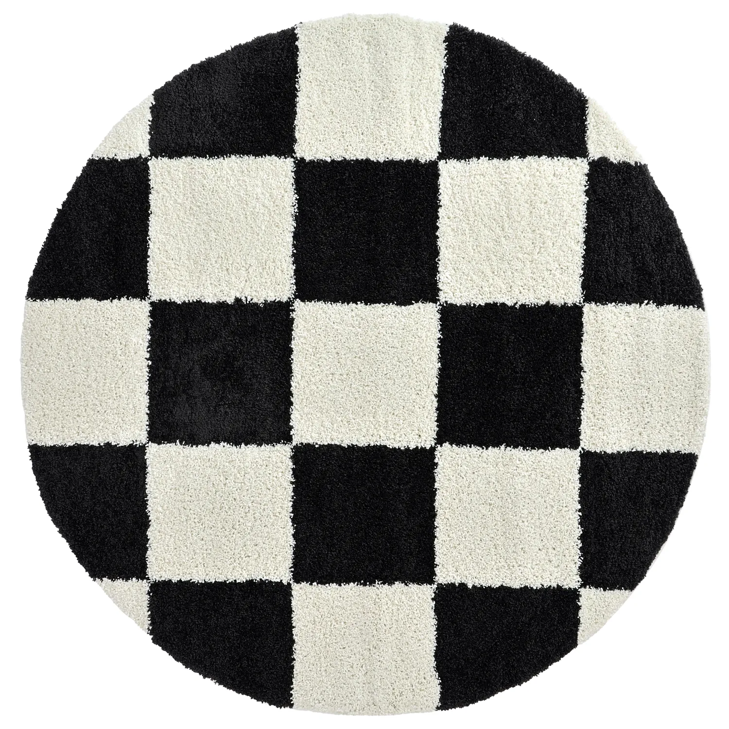 Alfombras redondeadas - Gordes (negro/blanco)