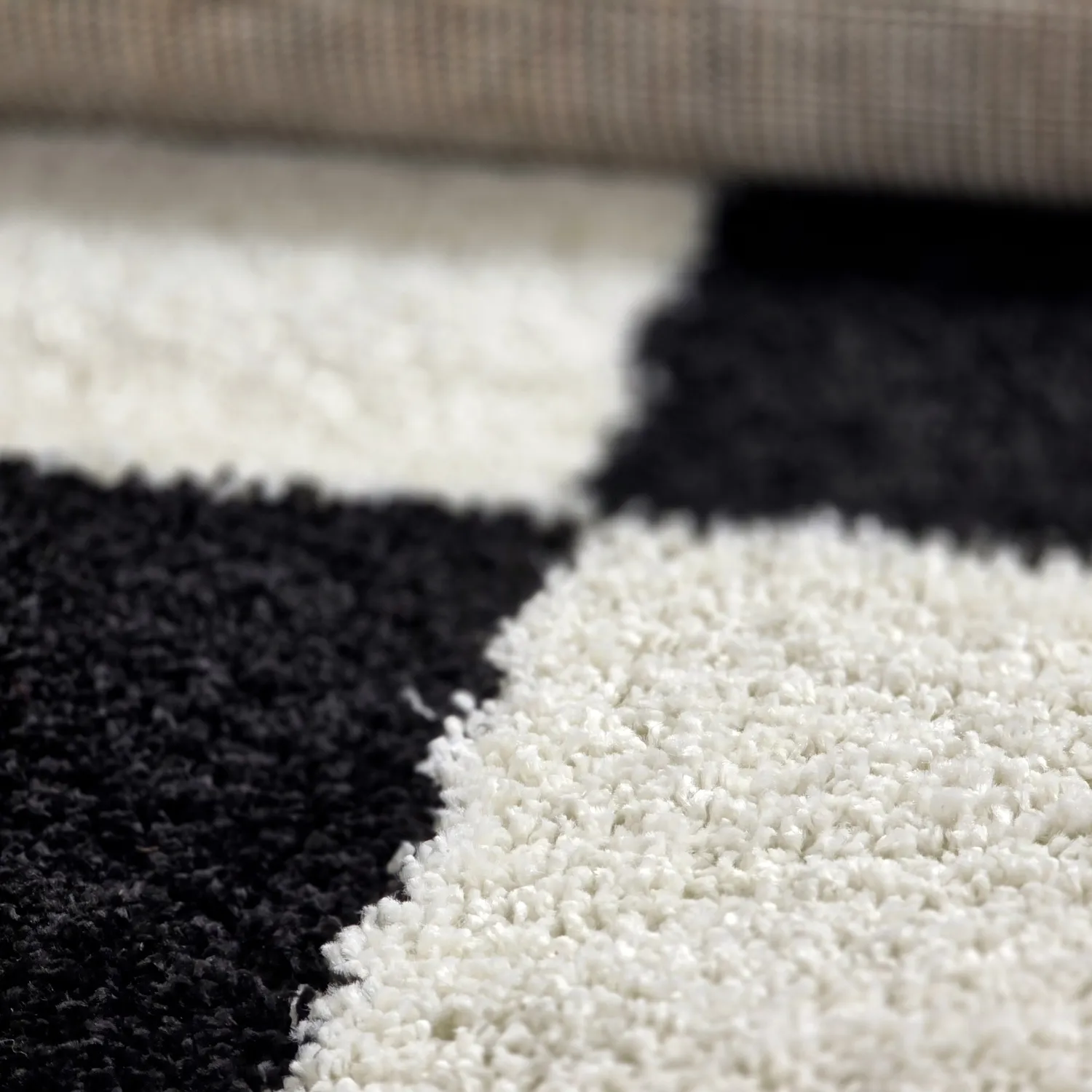 Alfombras redondeadas - Gordes (negro/blanco)
