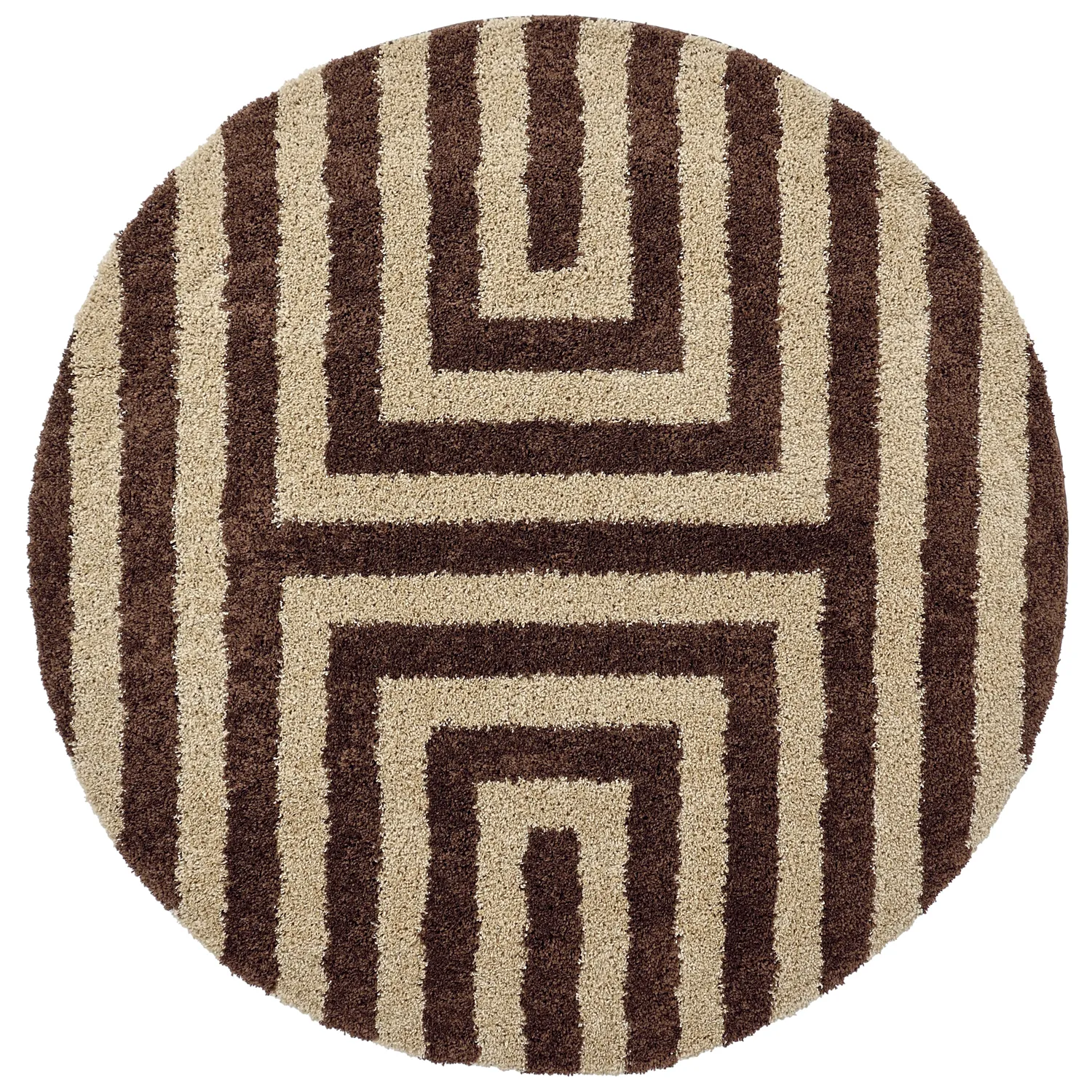 Alfombras redondeadas - Imilchil (beige/marrón)