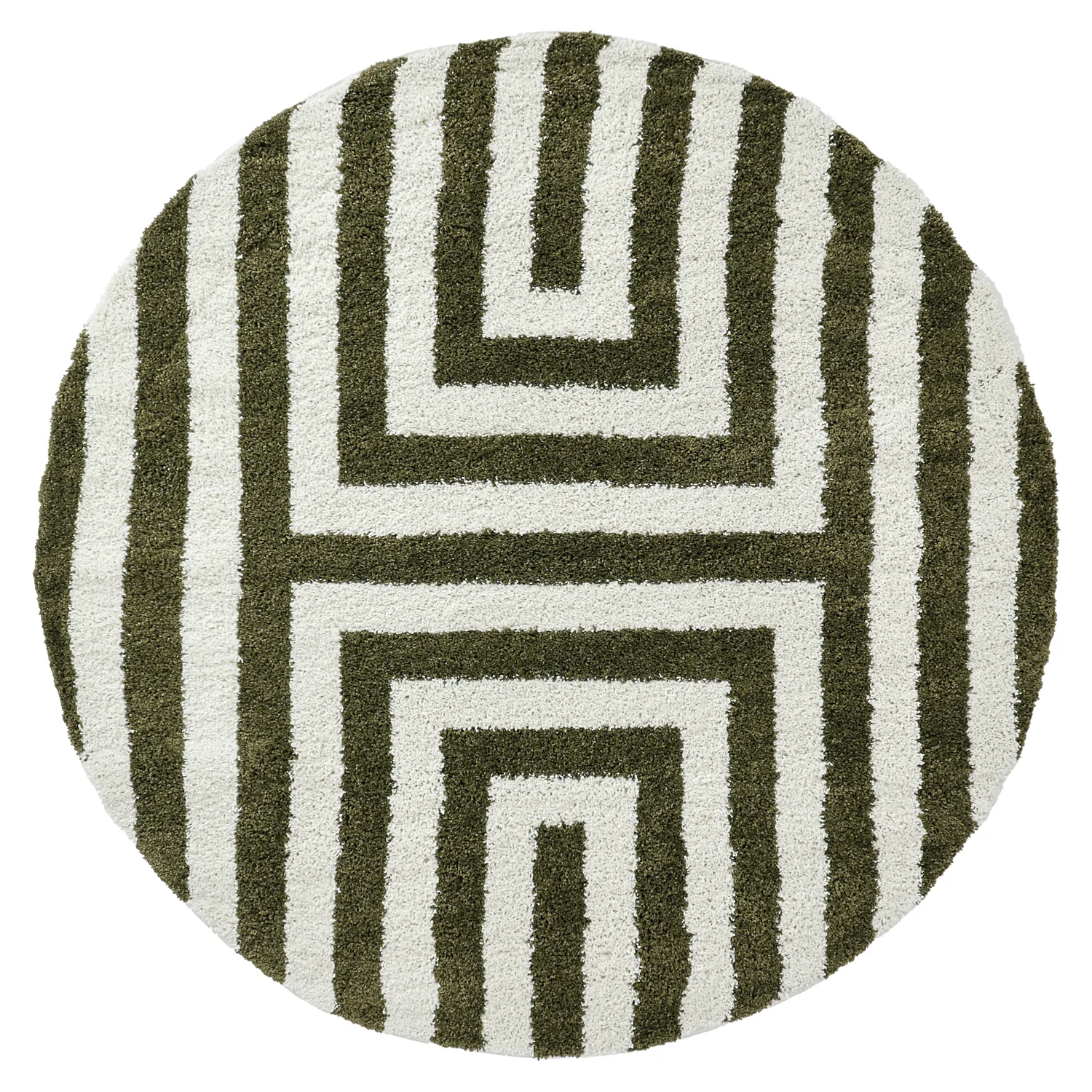 Alfombras redondeadas - Imilchil (blanco/verde)