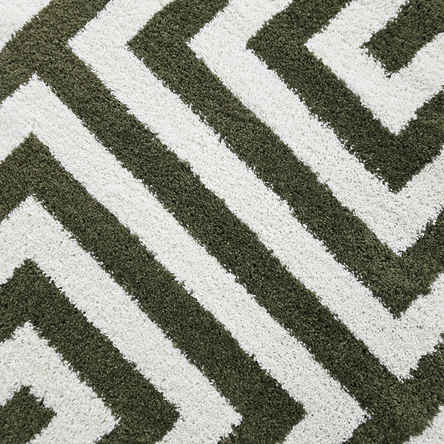 Alfombras redondeadas - Imilchil (blanco/verde)