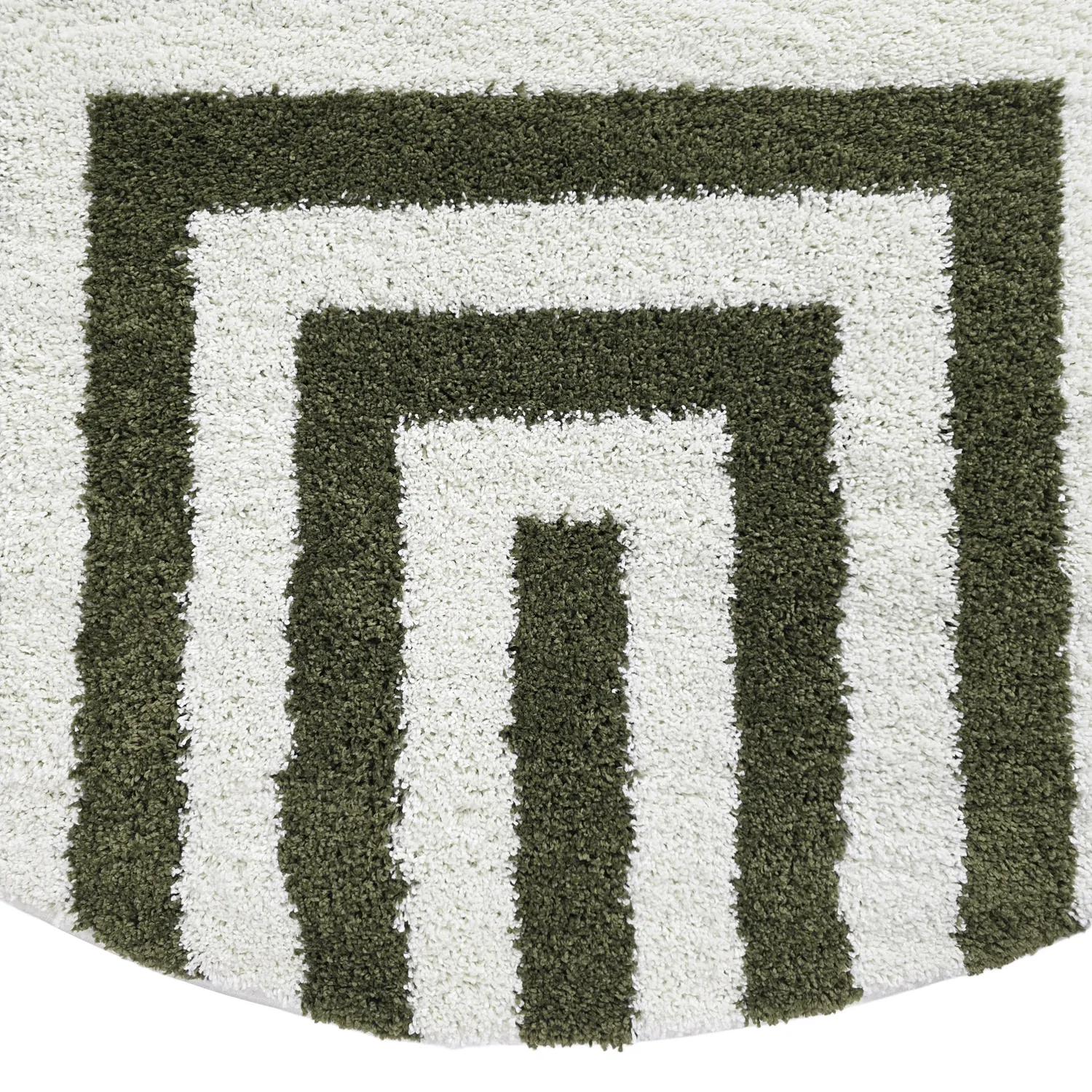 Alfombras redondeadas - Imilchil (blanco/verde)