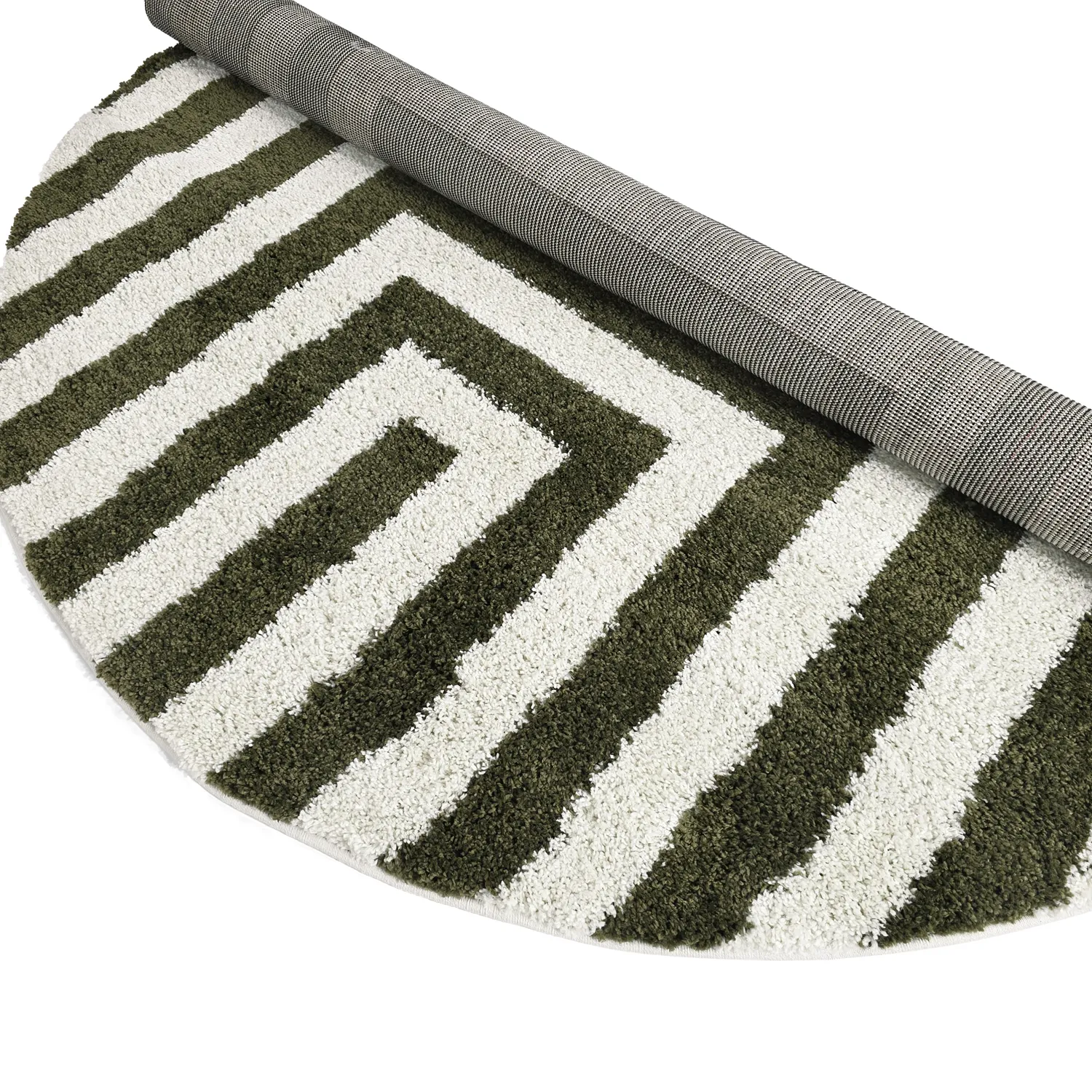 Alfombras redondeadas - Imilchil (blanco/verde)