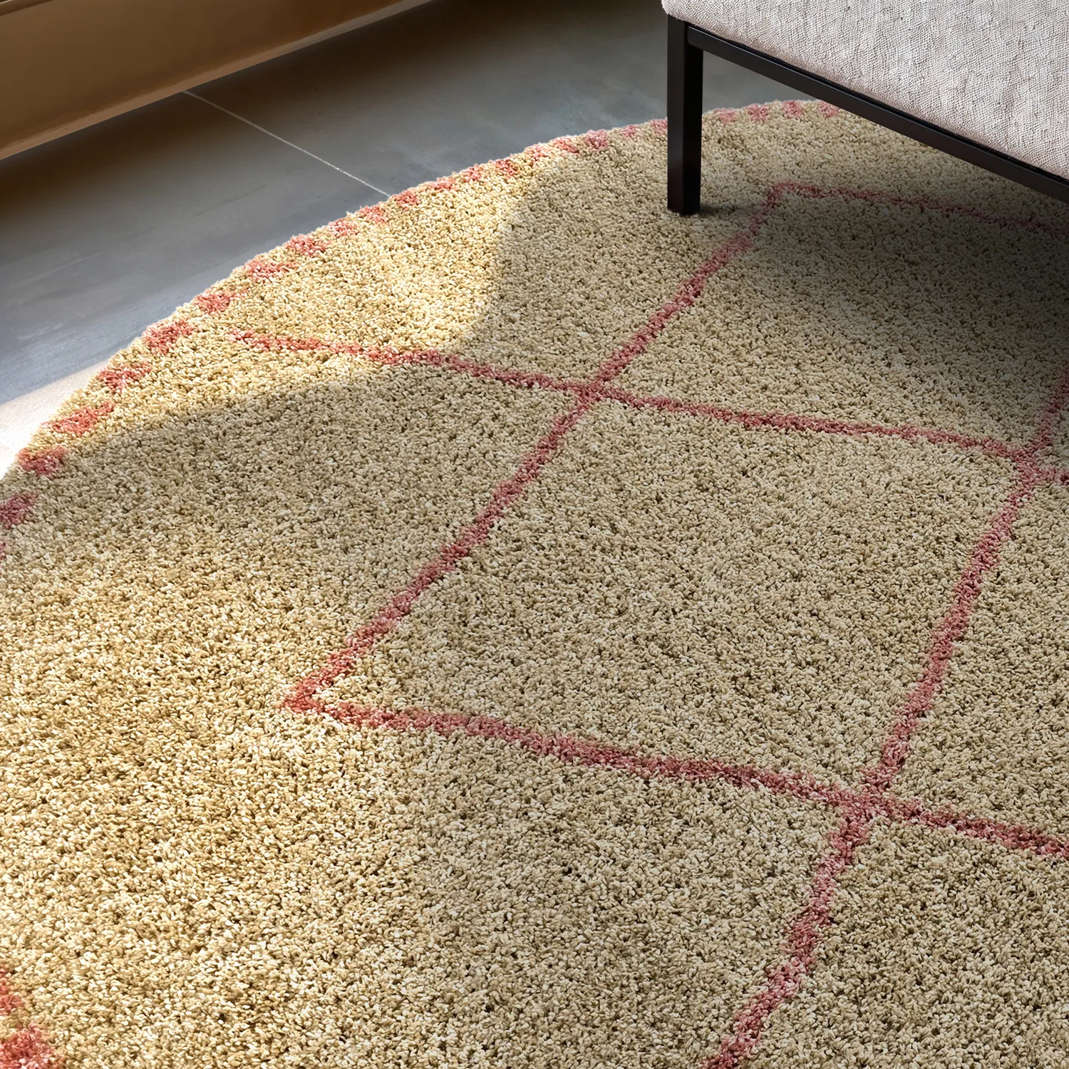 Alfombras redondeadas - Tiznit (beige/rosa)
