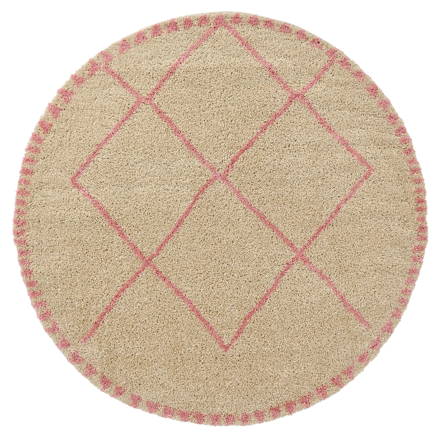 Alfombras redondeadas - Tiznit (beige/rosa)