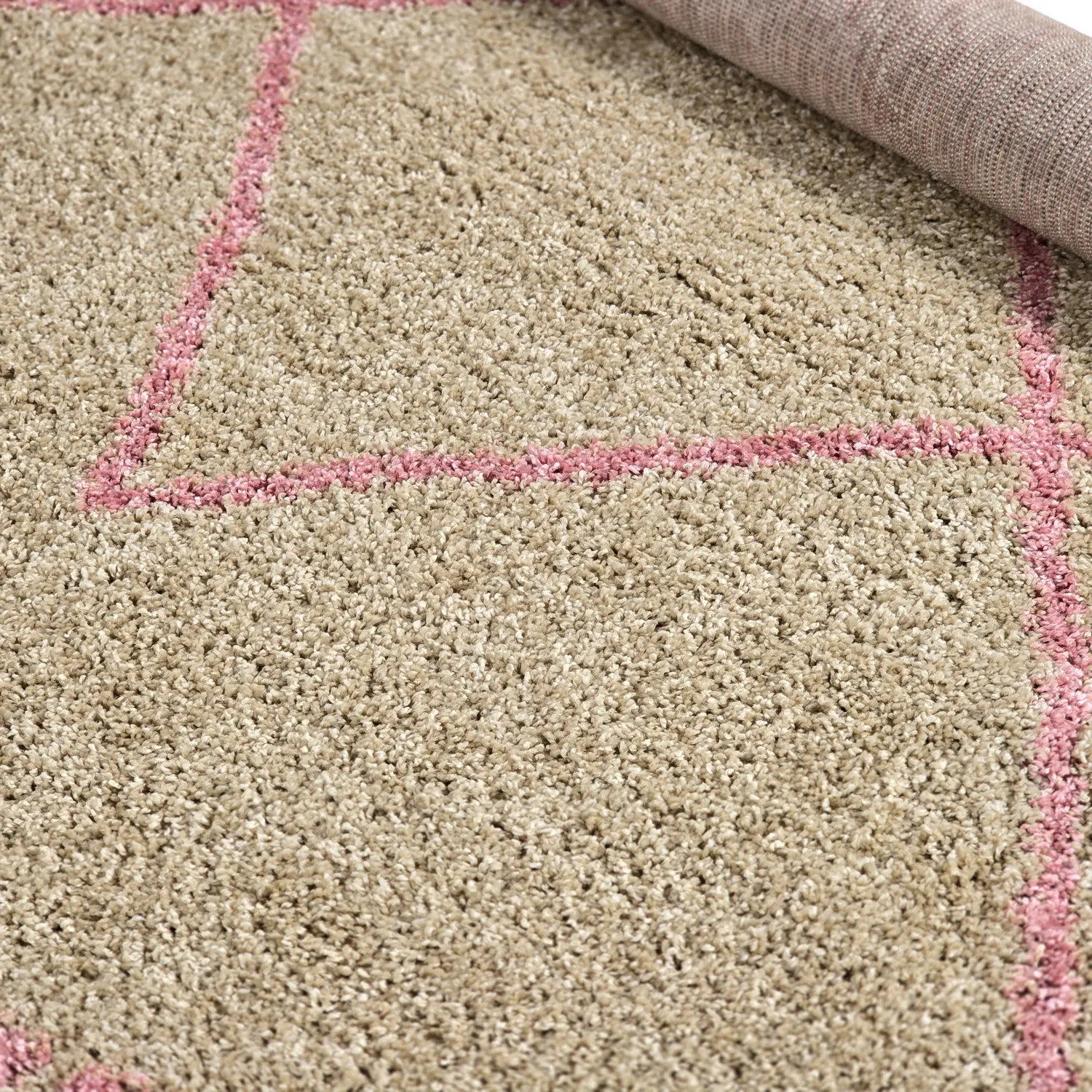 Alfombras redondeadas - Tiznit (beige/rosa)