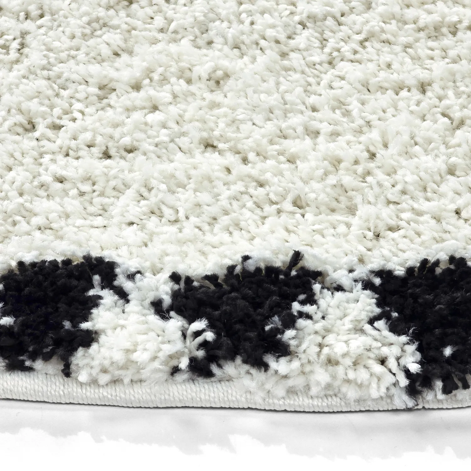 Alfombras redondeadas - Tiznit (blanco/negro)