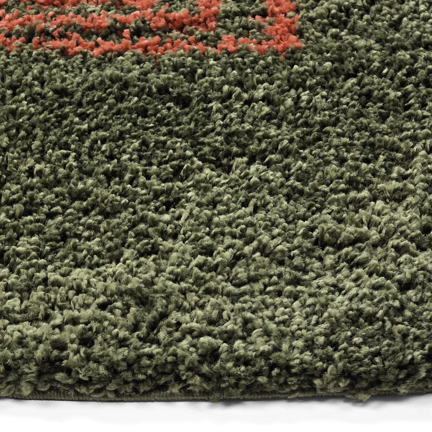Alfombras redondeadas - Zagora (verde/naranja)