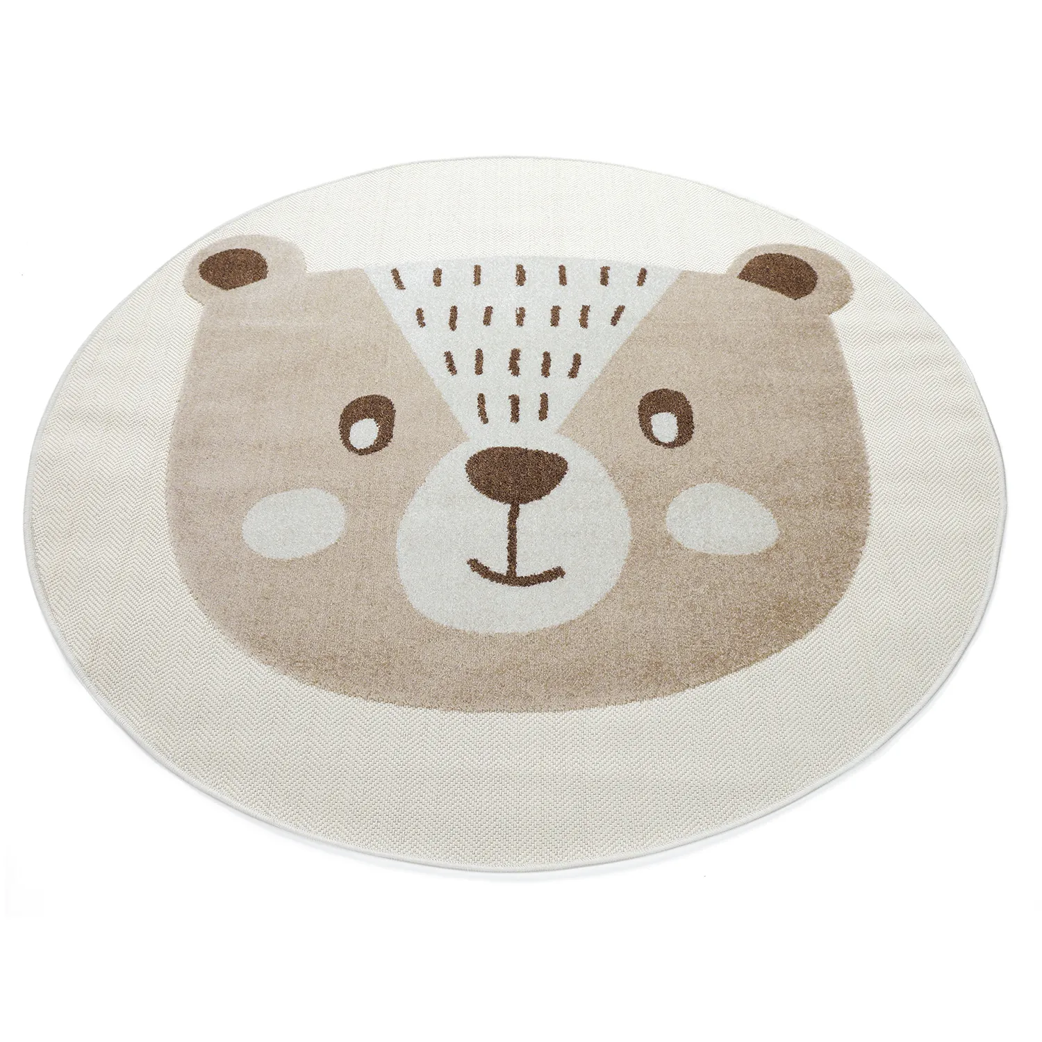 Alfombra redonda infantil - Kind Bear (crema)