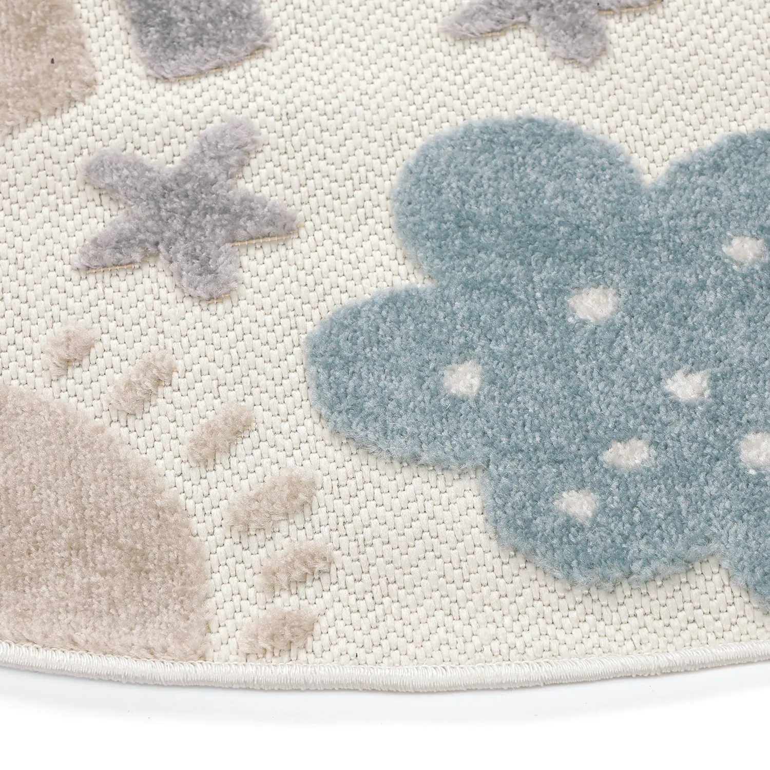 Alfombra redonda infantil - Rainbow Potpourri (crema/multicolor)