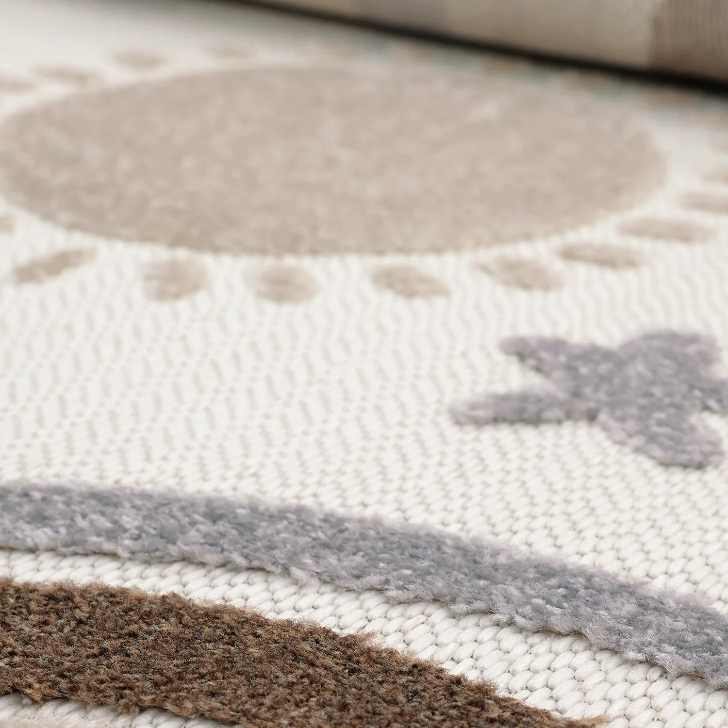 Alfombra redonda infantil - Rainbow Potpourri (crema/multicolor)