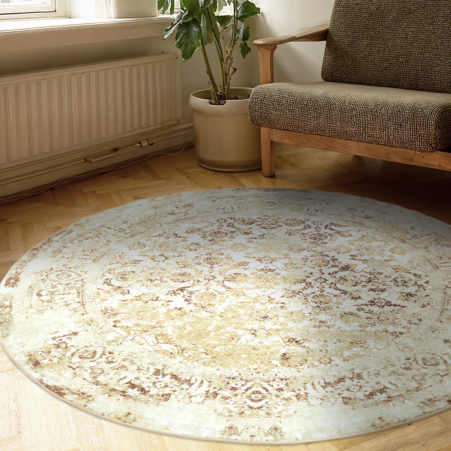 Alfombras redondeadas - Denizli (beige)