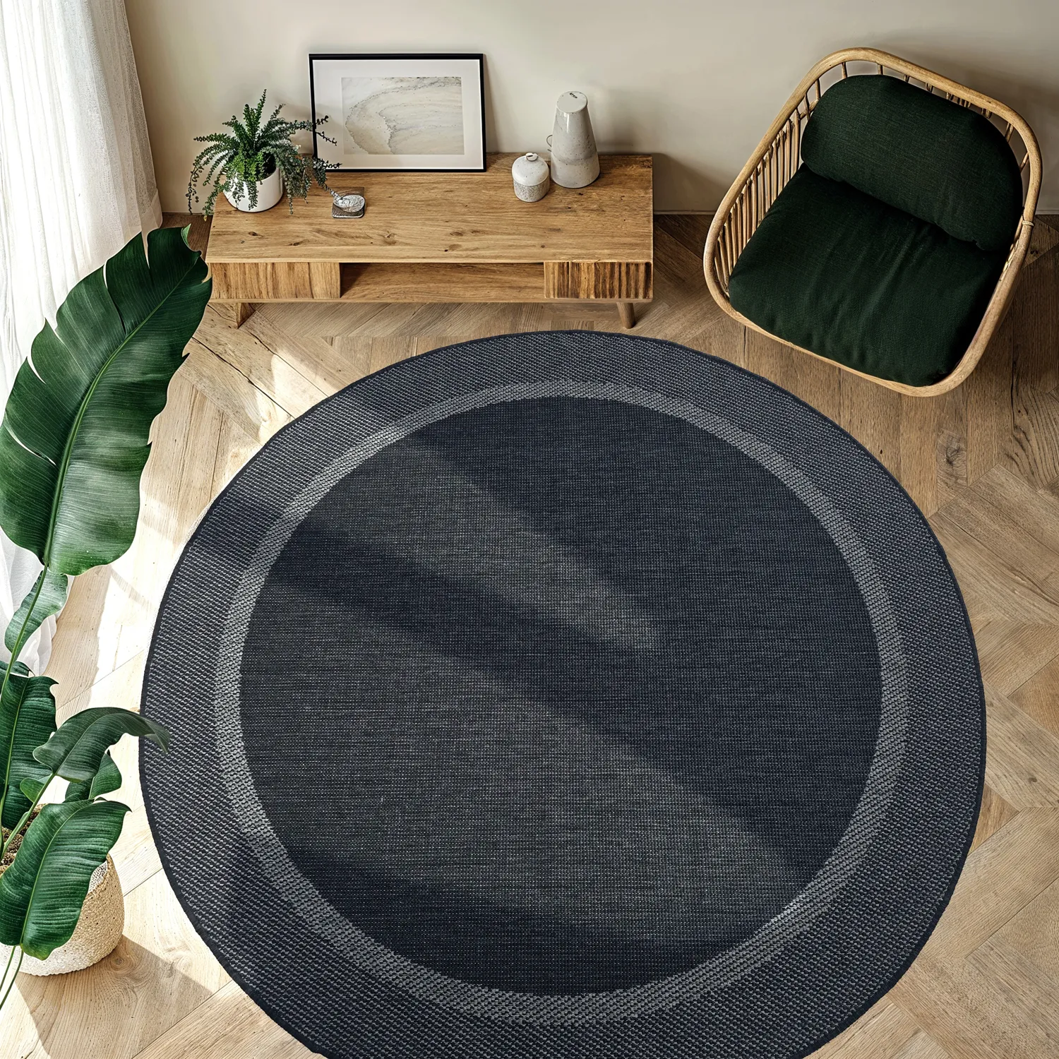 Alfombras redondeadas - Indoor/Outdoor Alta (antracita)