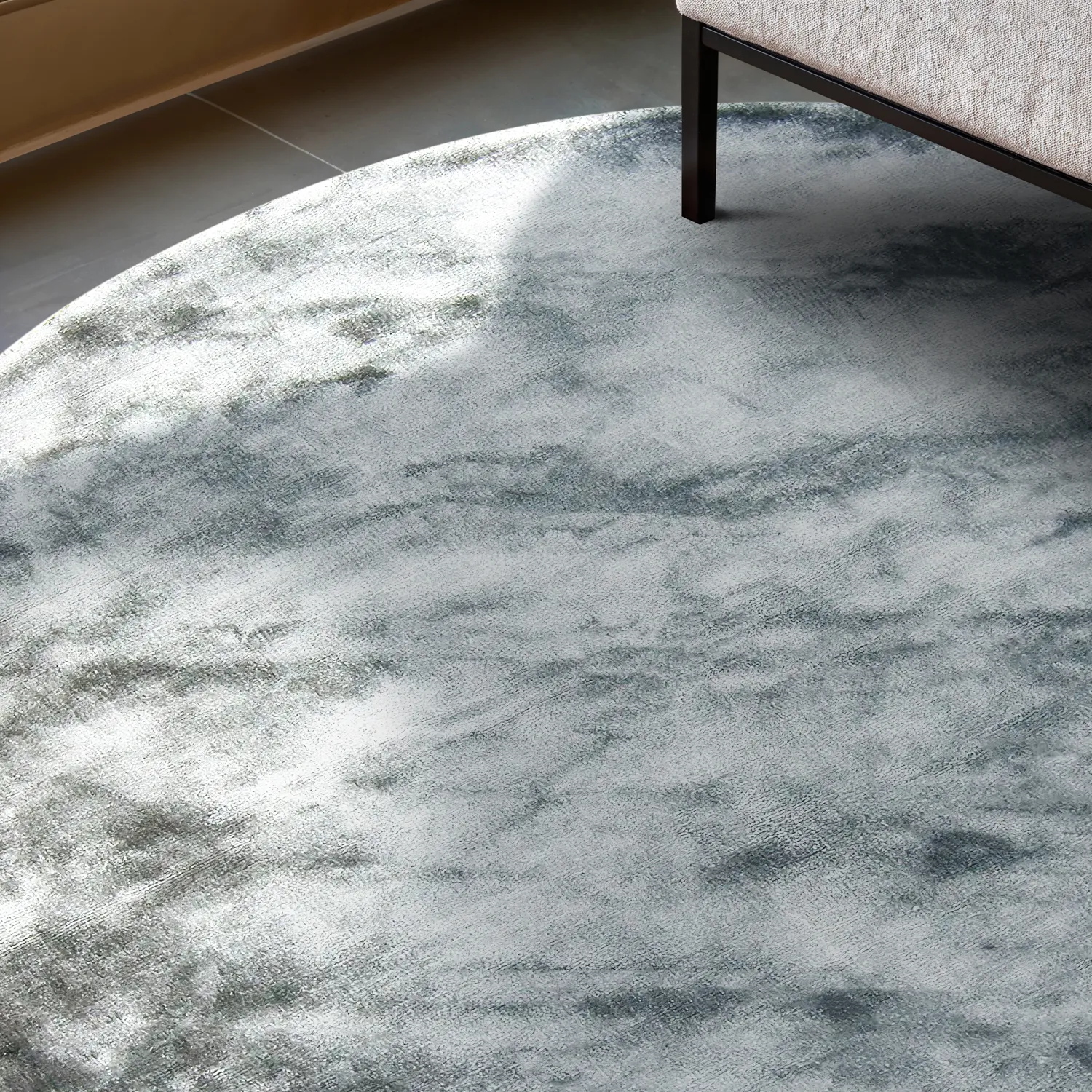 Alfombras redondeadas - Jodhpur Special Luxury Edition (gris/azulado)
