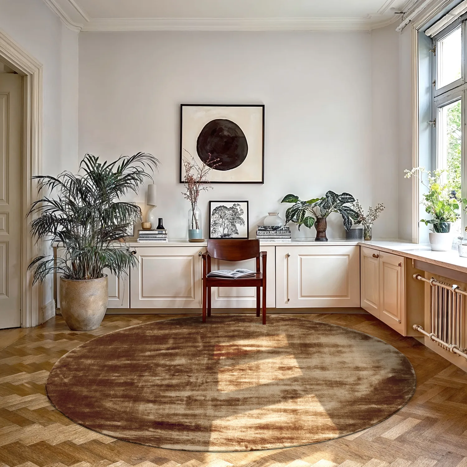 Alfombras redondeadas - Jodhpur Special Luxury Edition (marrón)