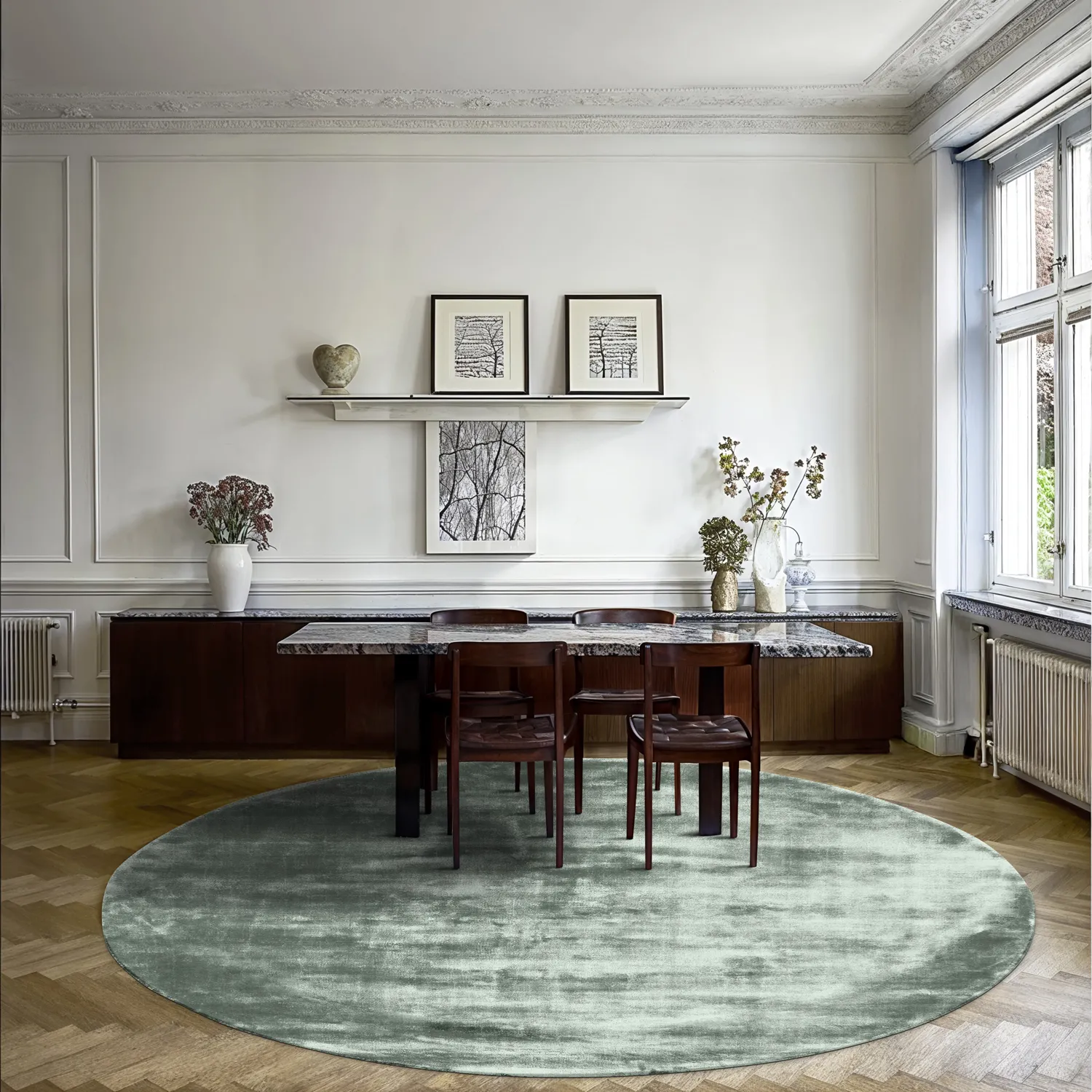 Alfombras redondeadas - Jodhpur Special Luxury Edition (verde)