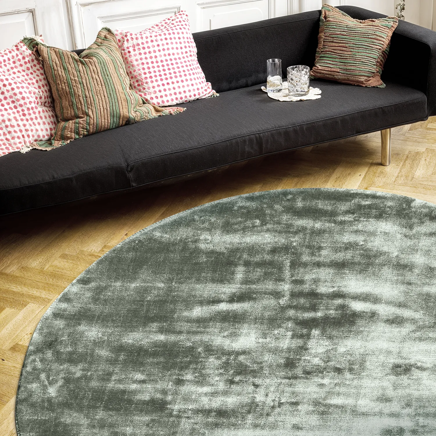 Alfombras redondeadas - Jodhpur Special Luxury Edition (verde)