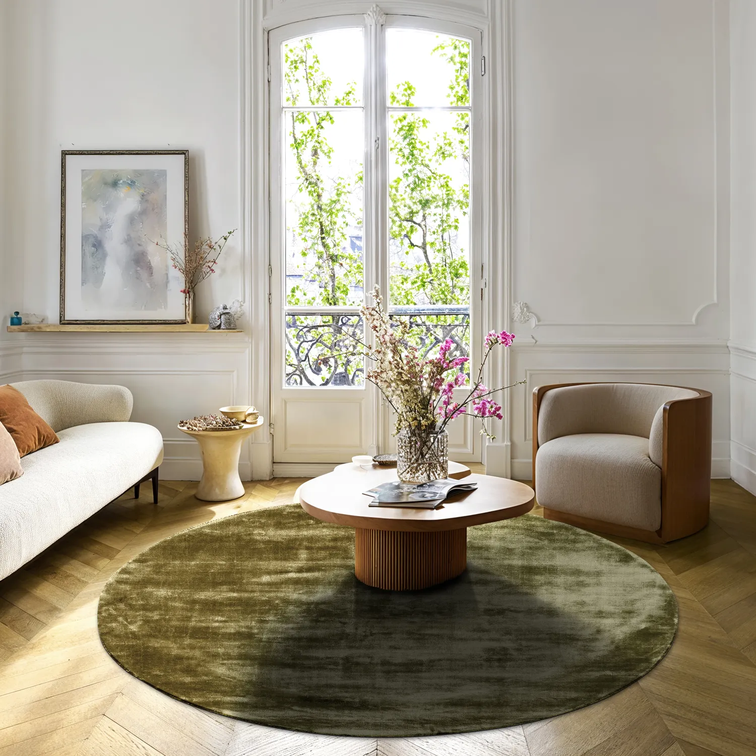 Alfombras redondeadas - Jodhpur Special Luxury Edition (verde)