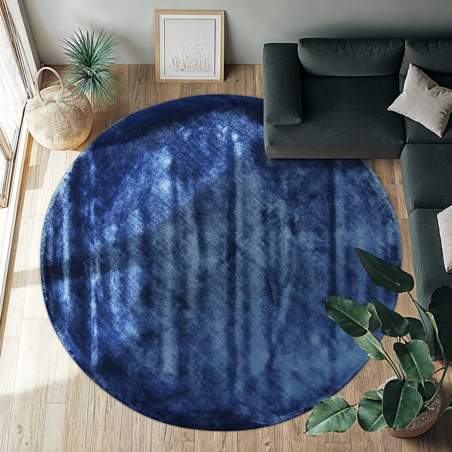 Alfombras redondeadas - Jodhpur Special Luxury Edition Viscosa (azur)