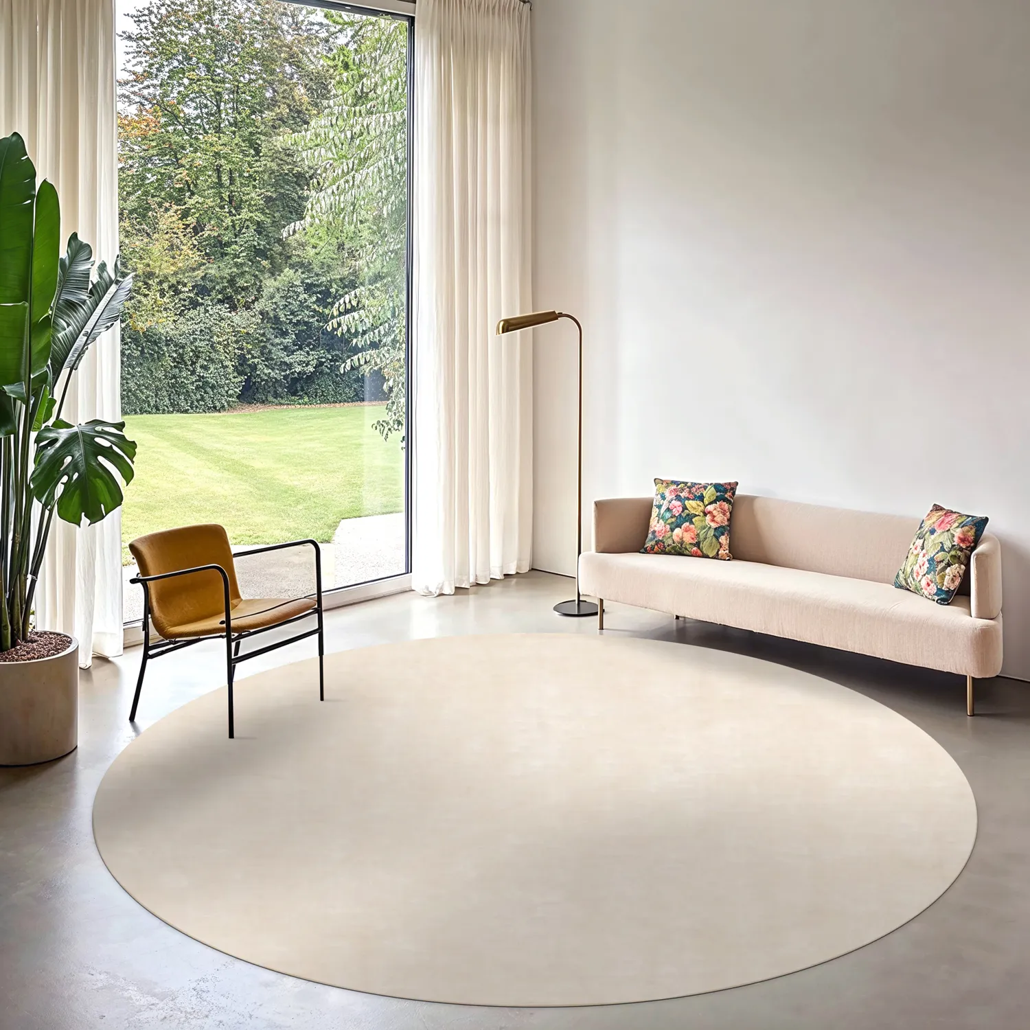 Alfombras redondeadas - Jodhpur Special Luxury Edition Viscosa (beige)