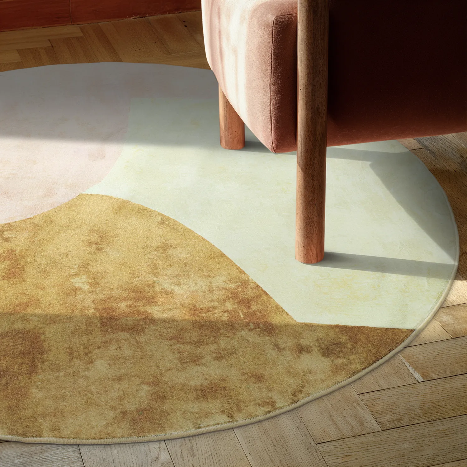 Alfombras redondeadas - Lazio (beige/rosa)