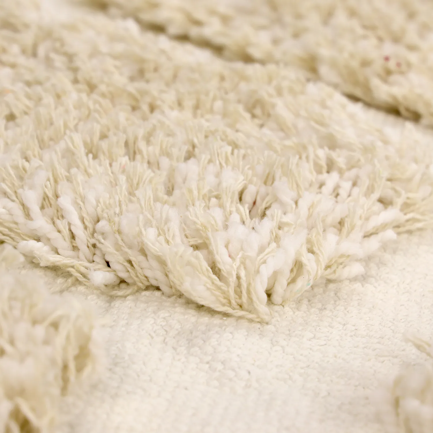 Alfombras redondeadas - Otranto Natural Cotton Shaggy (blanquecino)