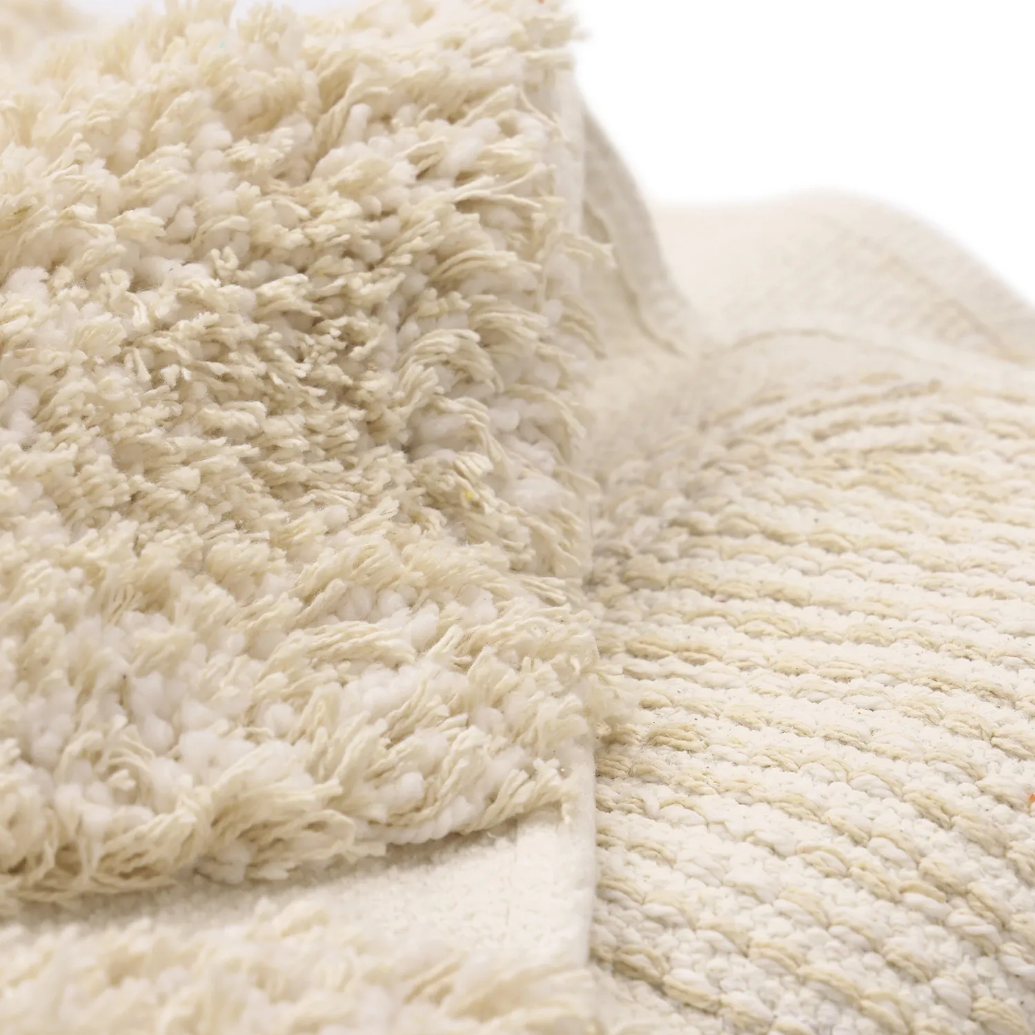 Alfombras redondeadas - Otranto Natural Cotton Shaggy (blanquecino)