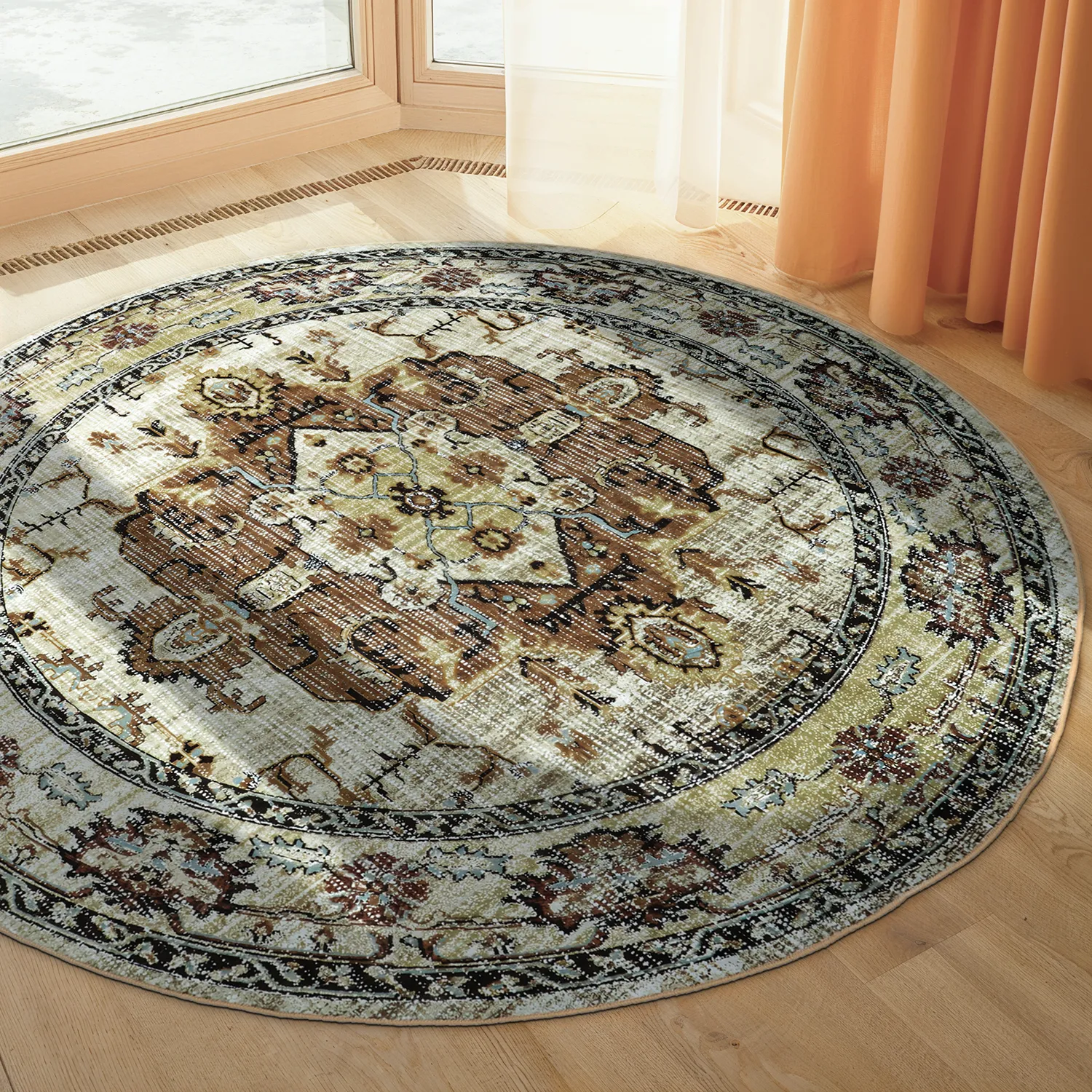 Alfombras redondeadas - Siliana (beige)