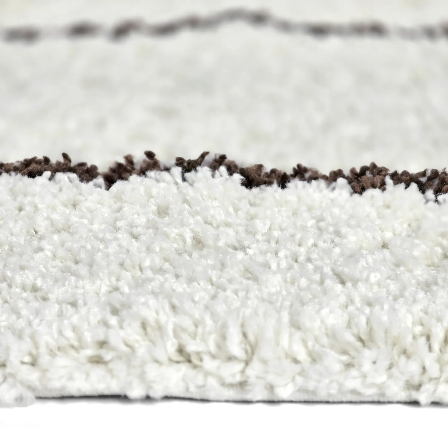 Alfombras de pelo largo - Eze (blanco/marrón)