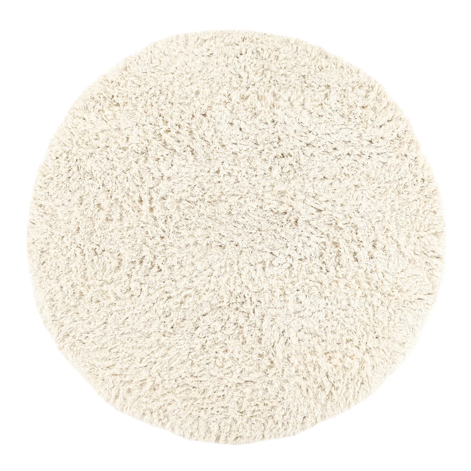 Alfombras redondeadas - Fassale Hand Woven Wool Shaggy (blanco)