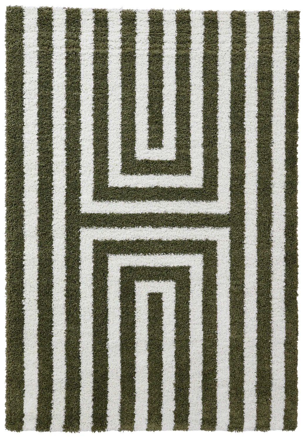 Alfombras de pelo largo - Imilchil (blanco/verde)